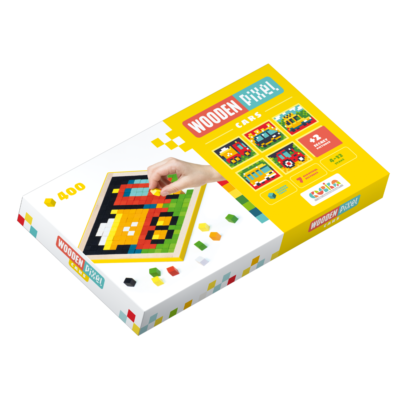 Cubika Wooden Pixel Cars Mosaic
