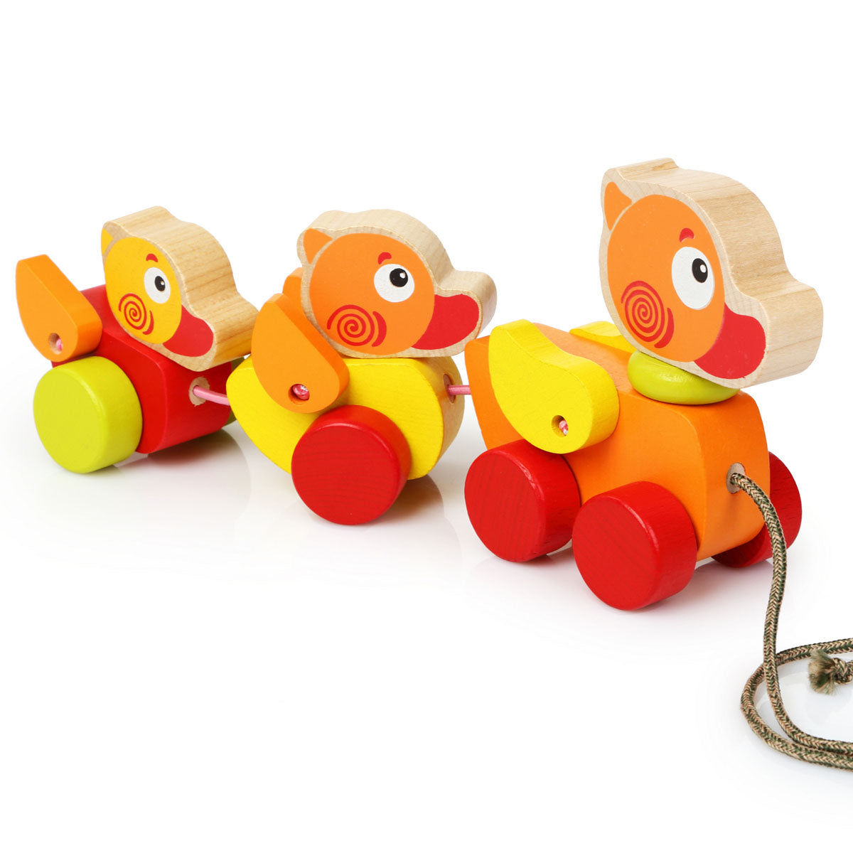 Cubika Wooden Walk-A-Long Traveling Ducks