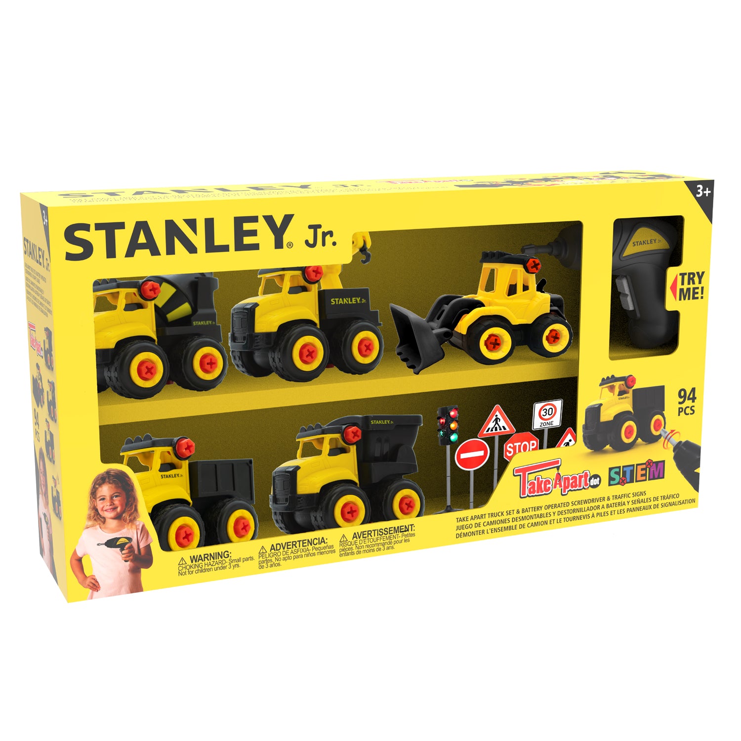 Stanley Jr. Take Apart Dot 5 Piece Set & Battery Operated Screwdriver