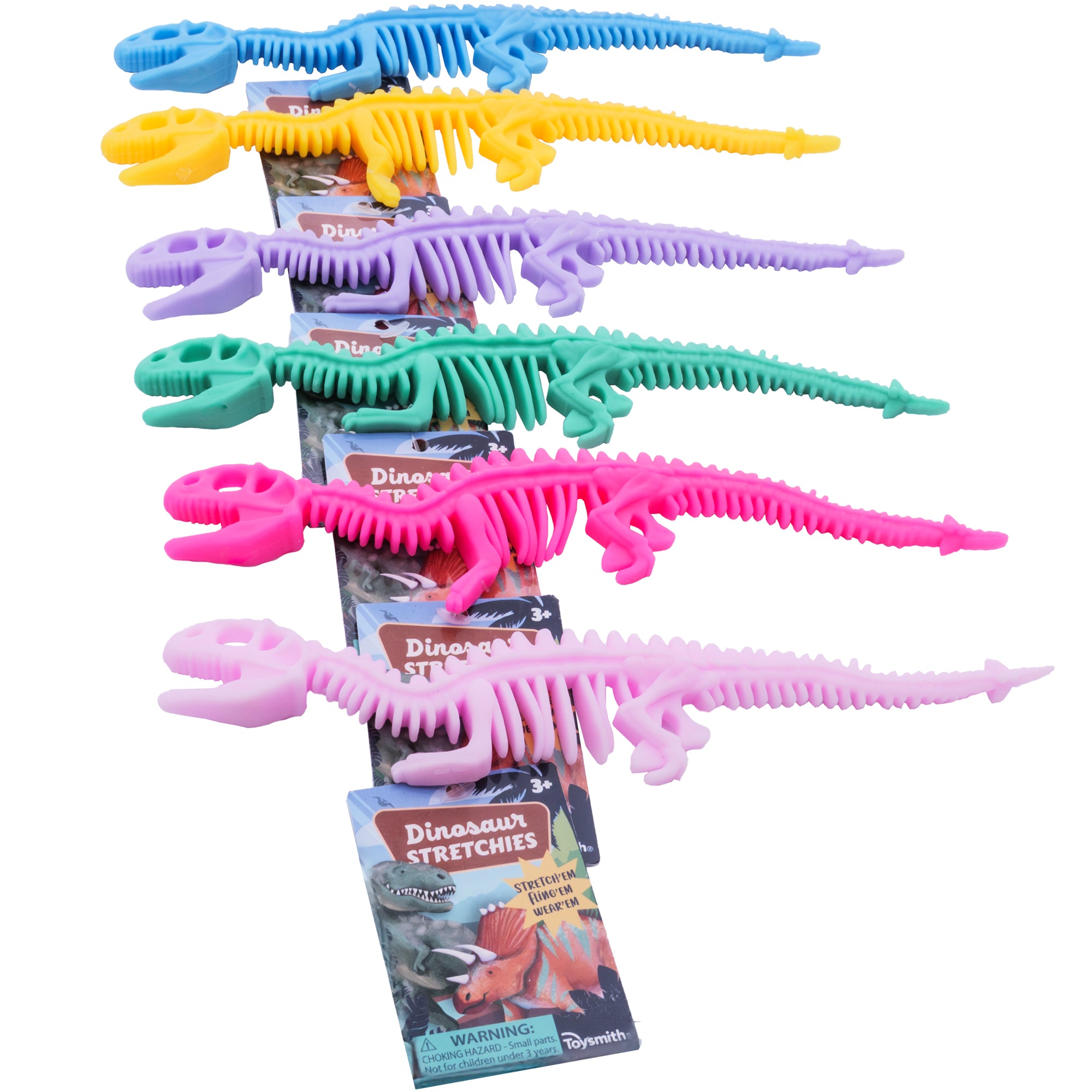 Toysmith Colorful Dinosaur Stretchies
