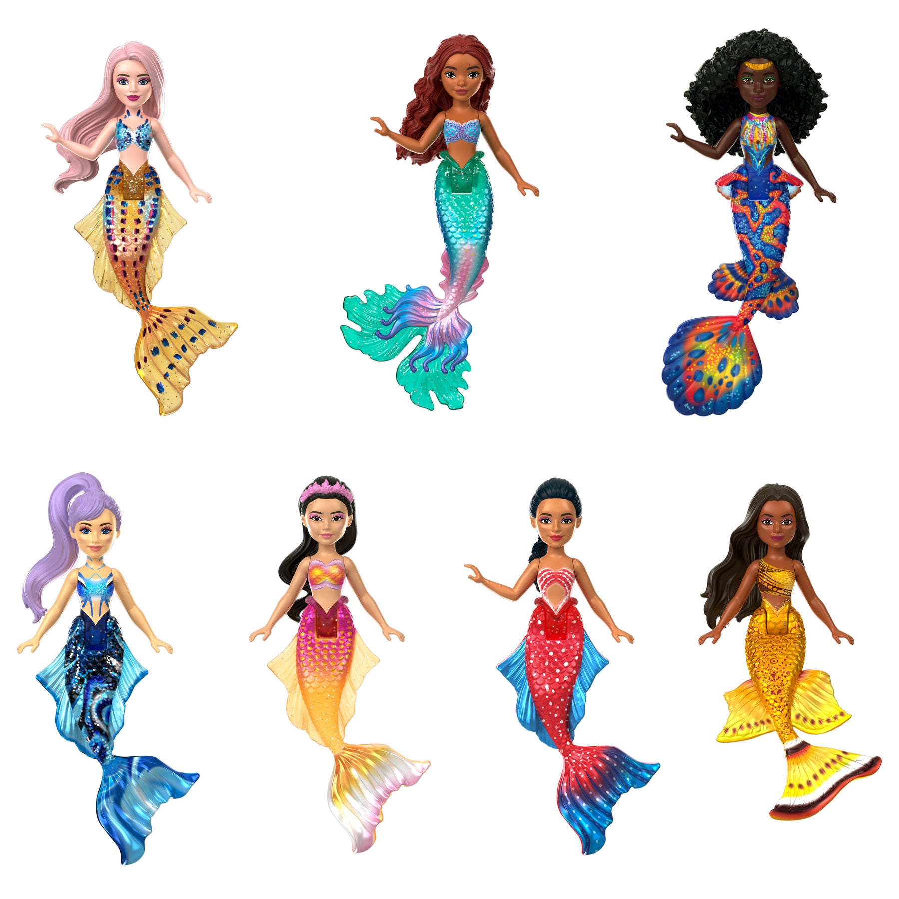 Mattel Little Mermaid Ariel & Sisters Small Doll Set