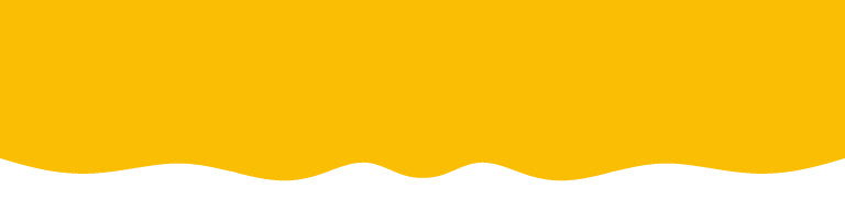A yellow, wavy shape stretches across the top of the image, resembling dripping paint or a liquid on a white background.