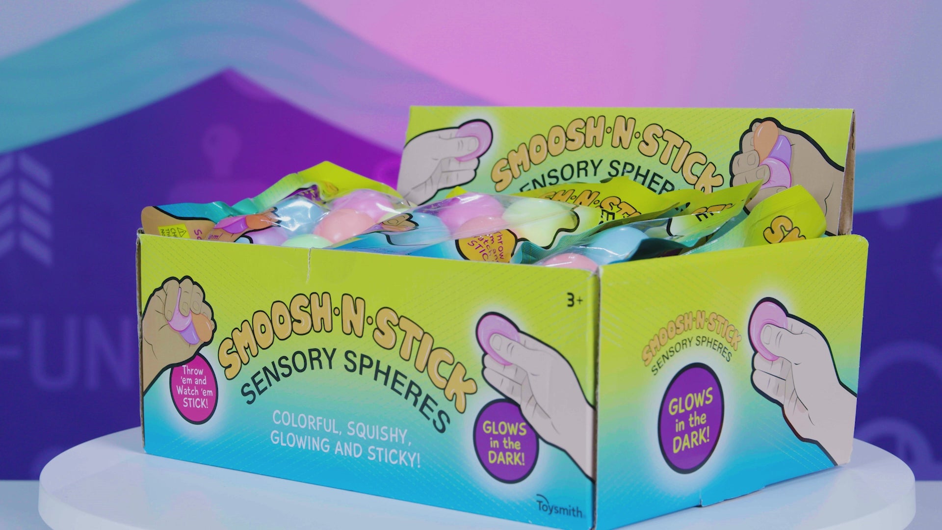 Load video: Toysmith Smoosh N Stick Spheres