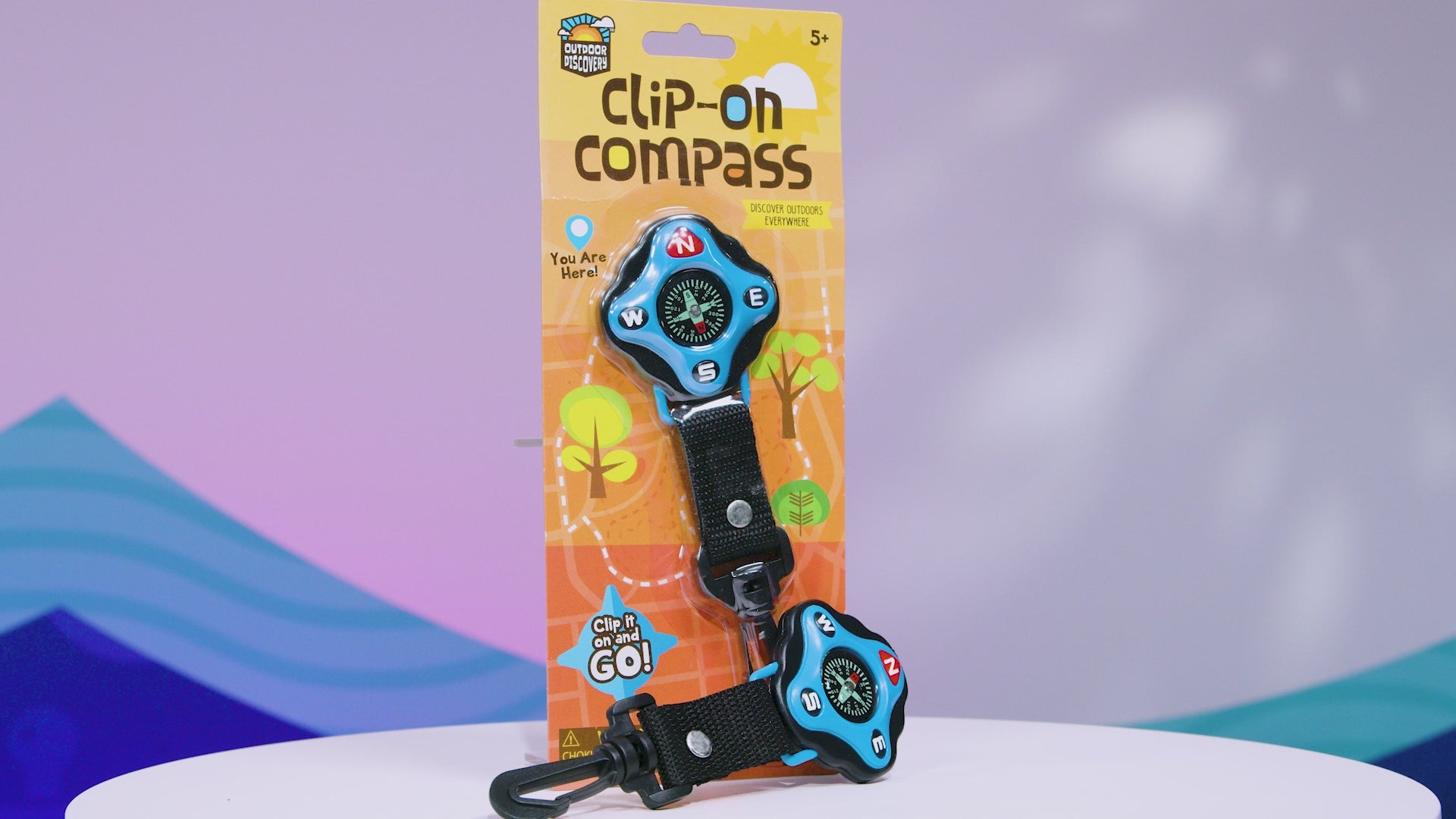 Load video: Outdoor Discovery Clip On Compass