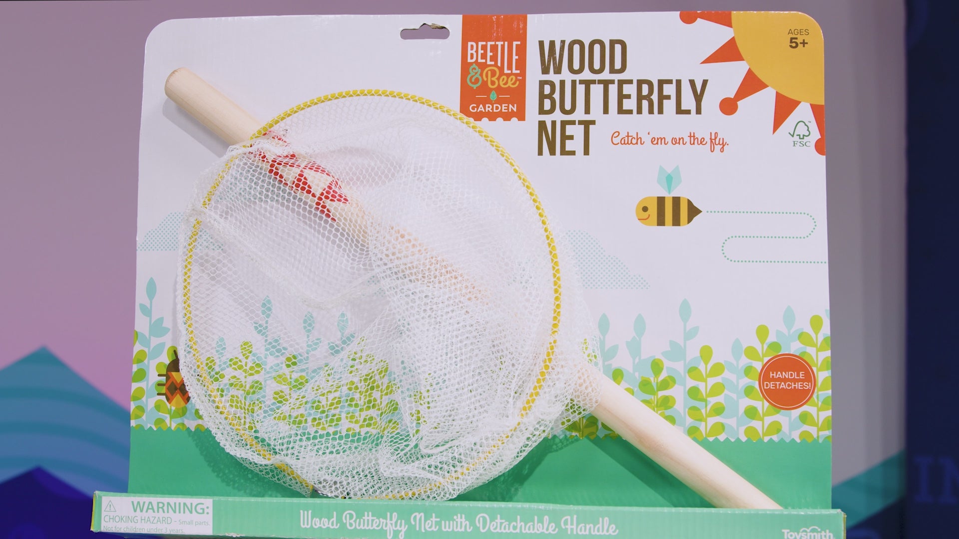 Load video: Beetle & Bee Garden Butterfly Net