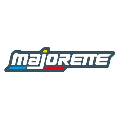 The Majorette logo features the word majorette in bold, stylized white letters outlined in dark gray, with blue, yellow, and red accents beneath the first three letters.