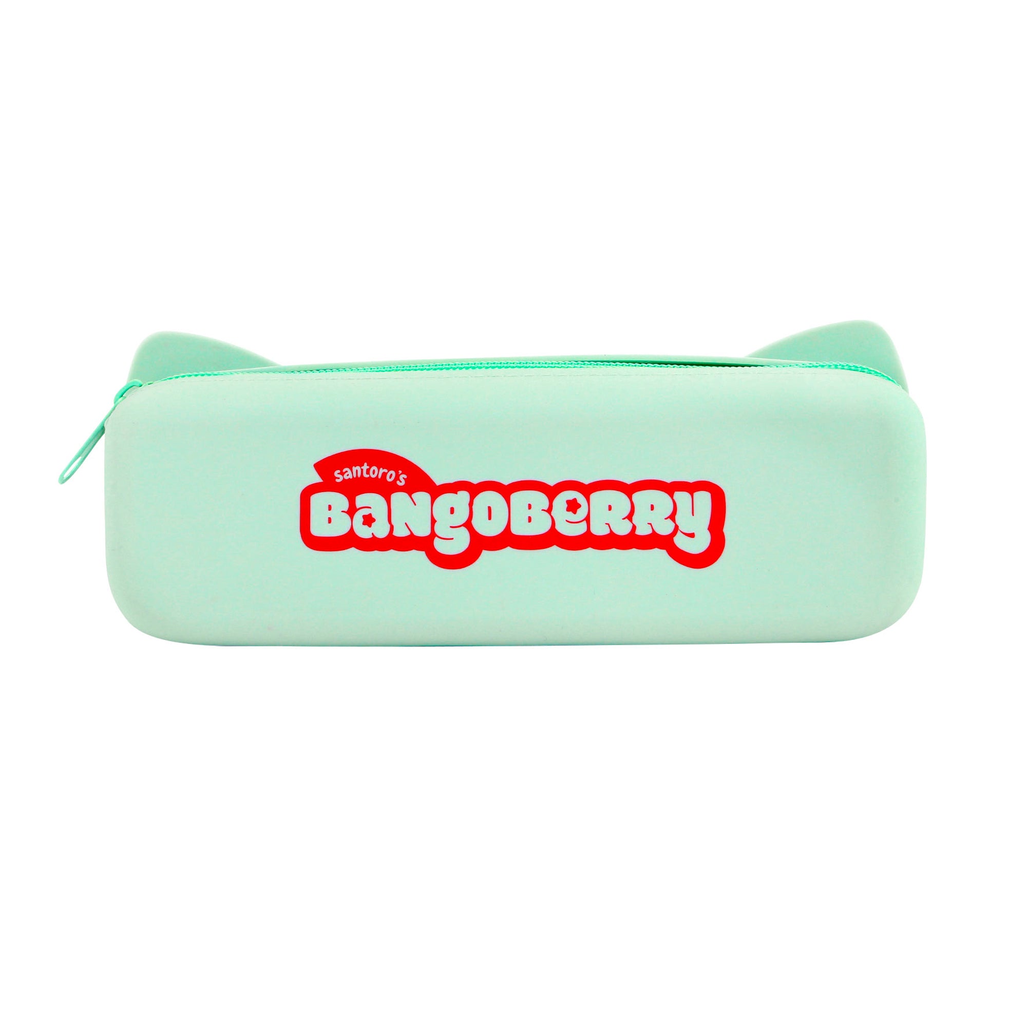 The Santoro Bangoberry Remy Raccoon Pencil Case is a light blue rectangular case featuring a zipper and bold white and red “Bangoberry” lettering—ideal for fans of cute stationery and Remy Raccoon.