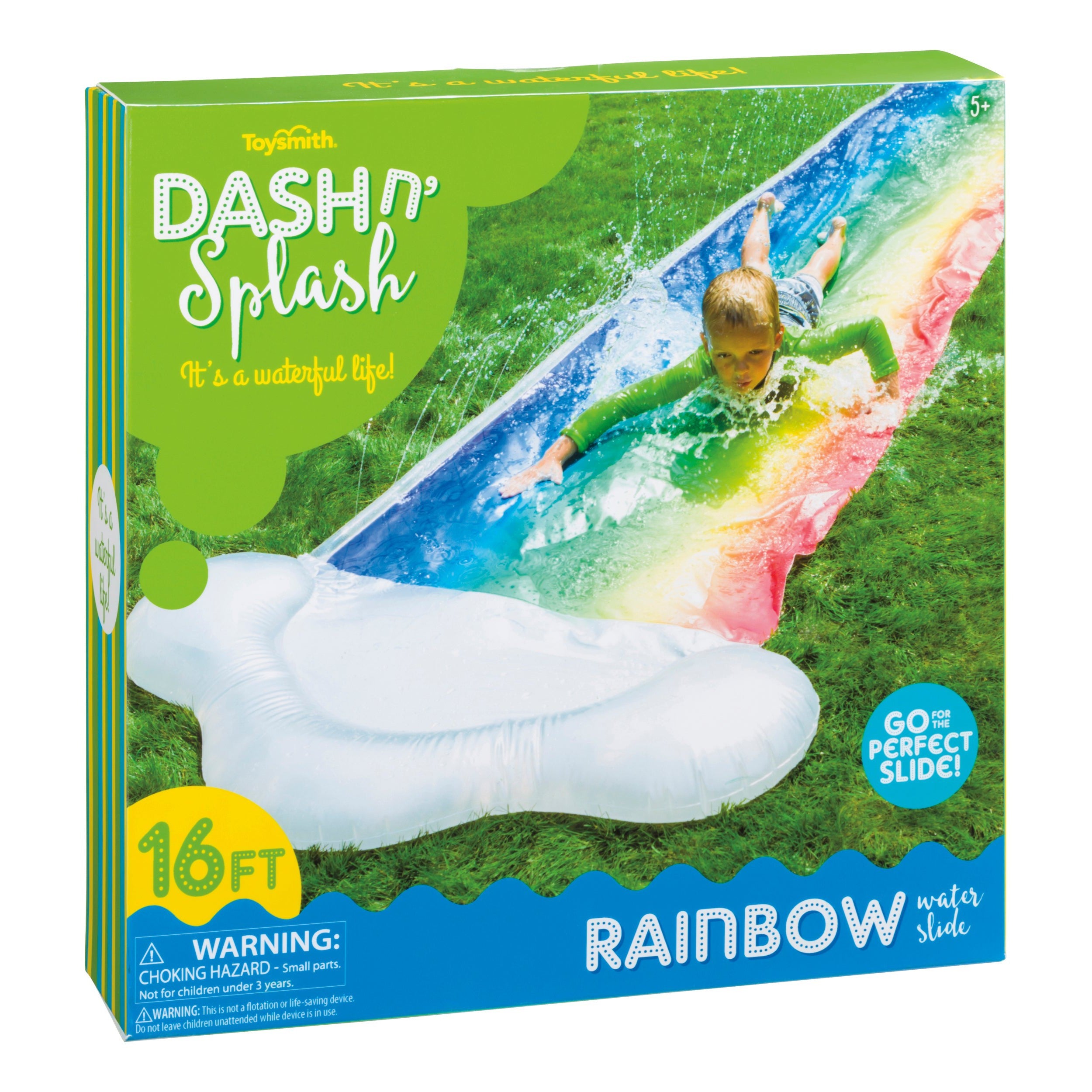 Toysmith Dash N' Splash Rainbow Slide