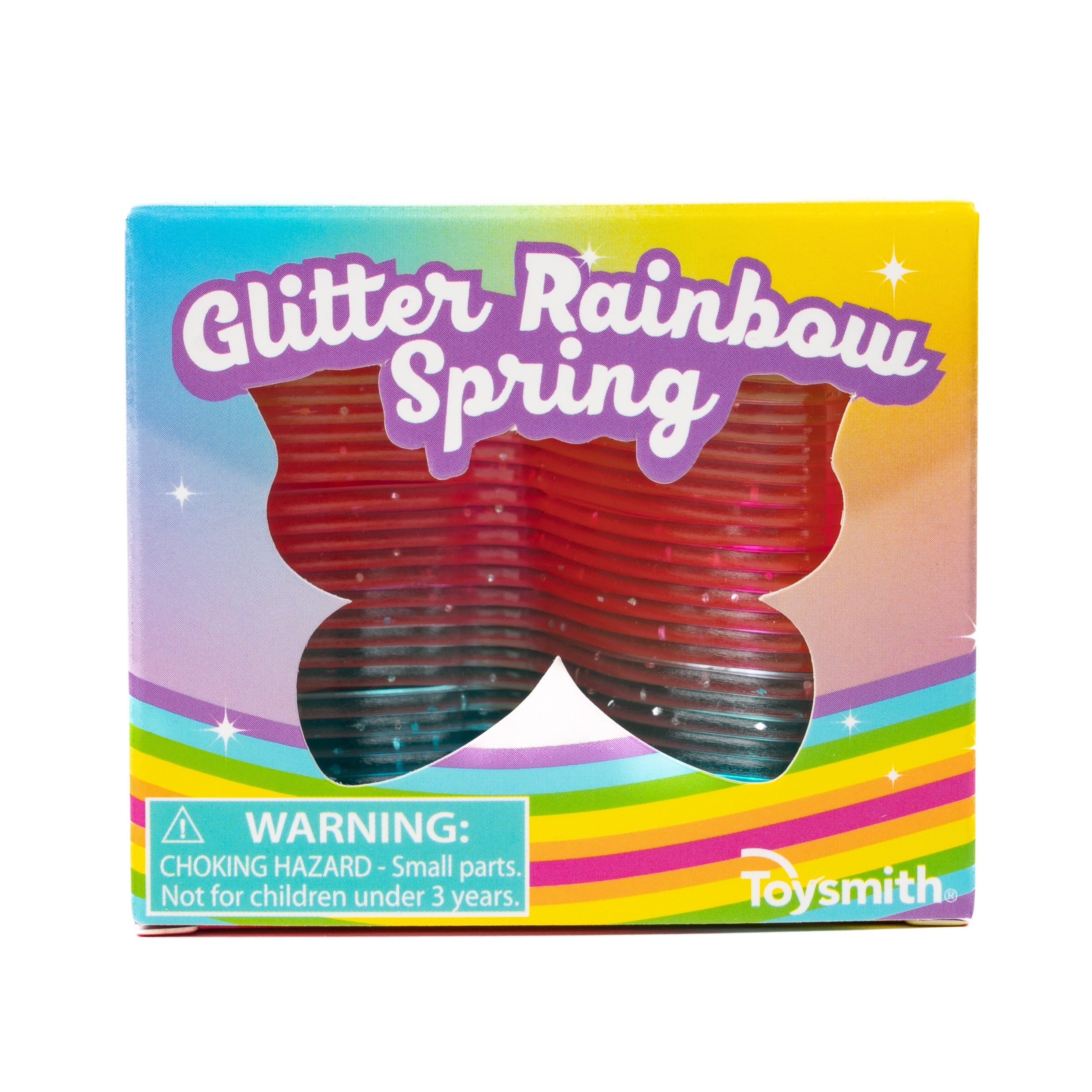 Glitter Rainbow Spring, Butterfly Shaped Fidget Toy