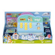 Bluey cash register toy set in packaging on a white background