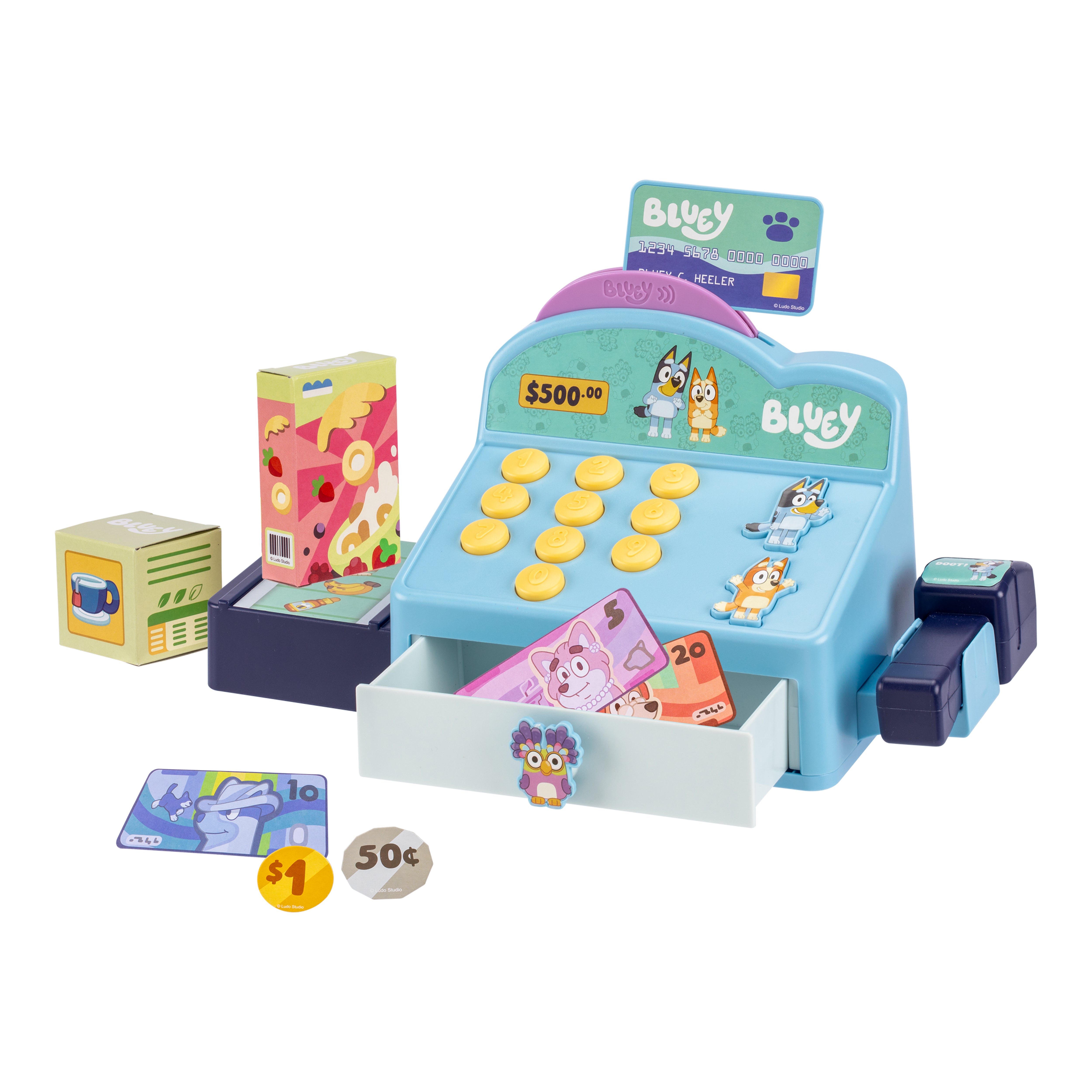 Bluey Cash Register contents
