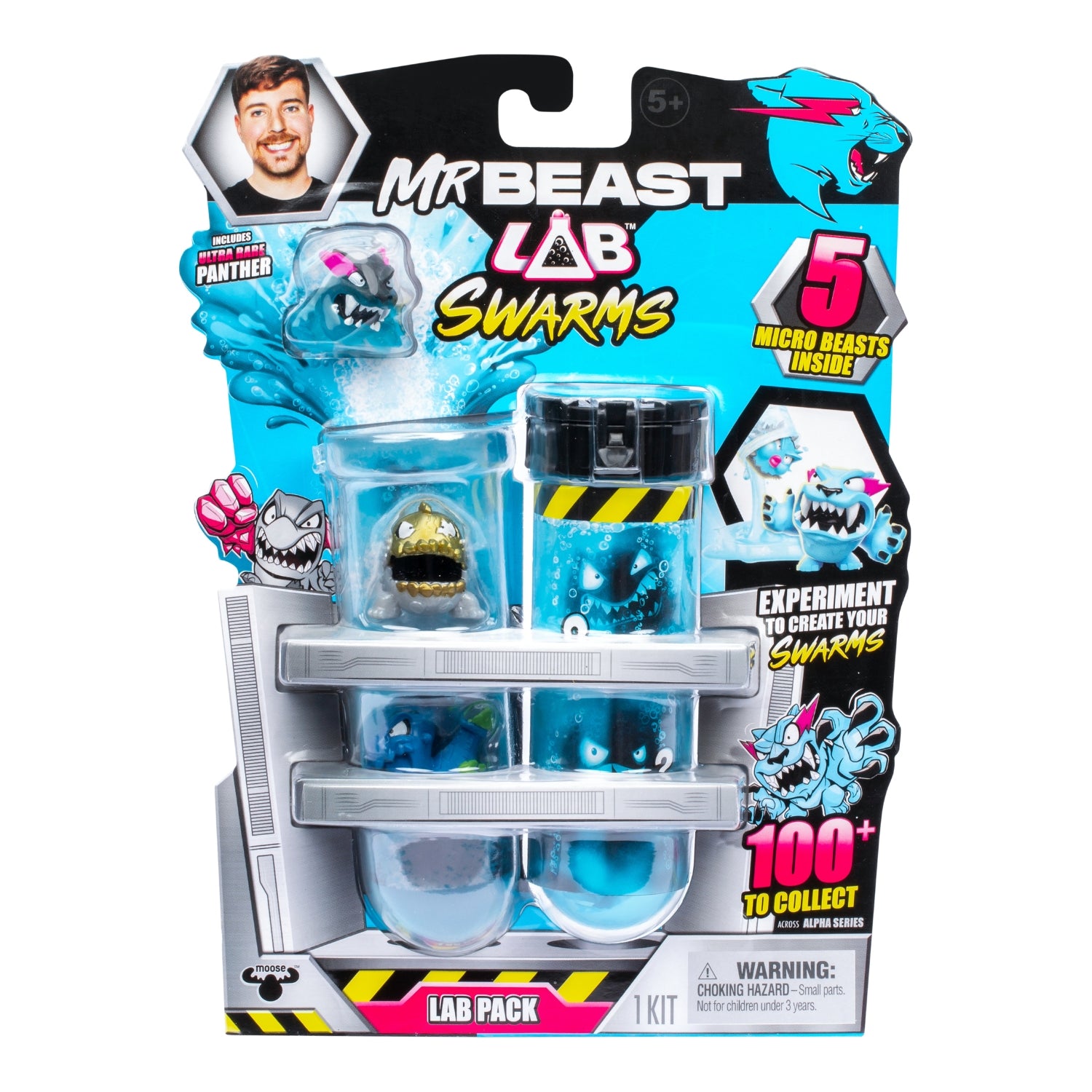 MrBeast Lab Swarms toy packaging with micro beasts inside