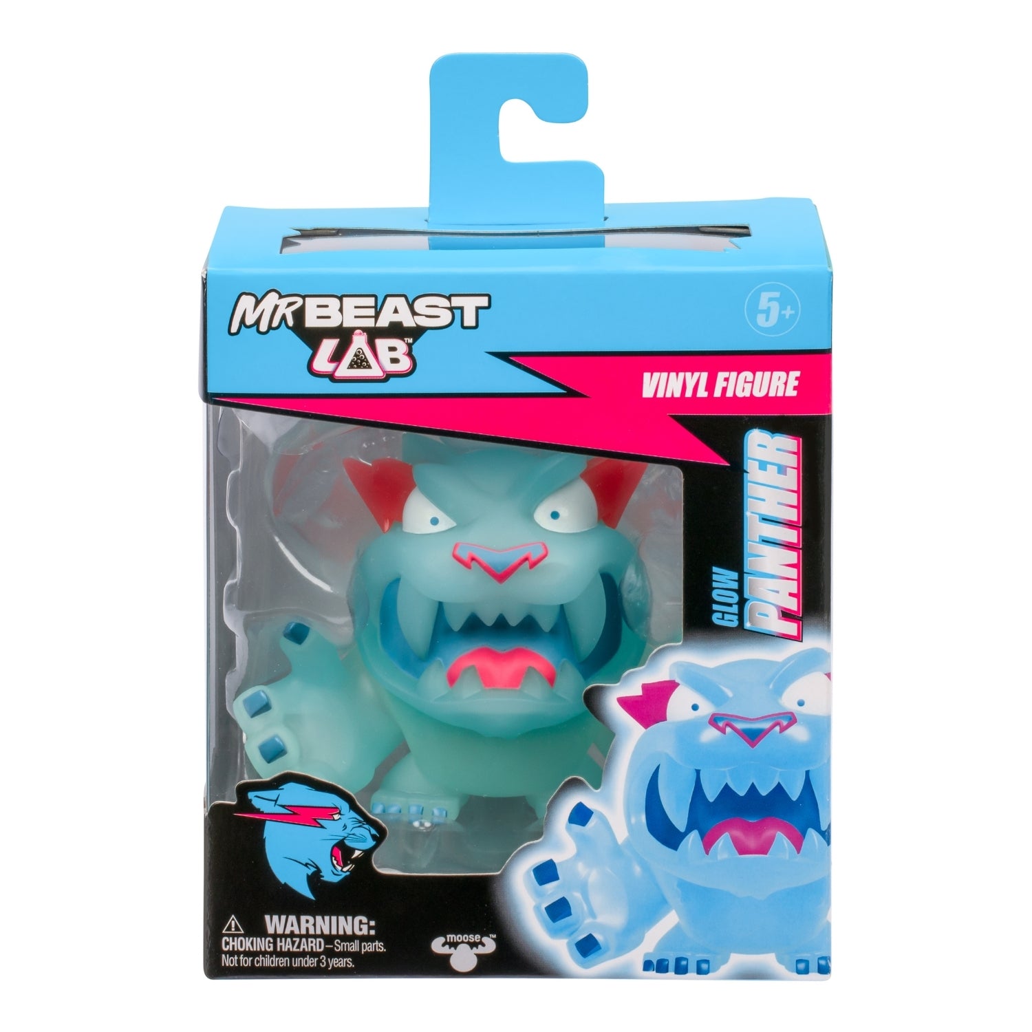 Glow Panther vinyl figure packaging from MrBeast Lab on a white background
