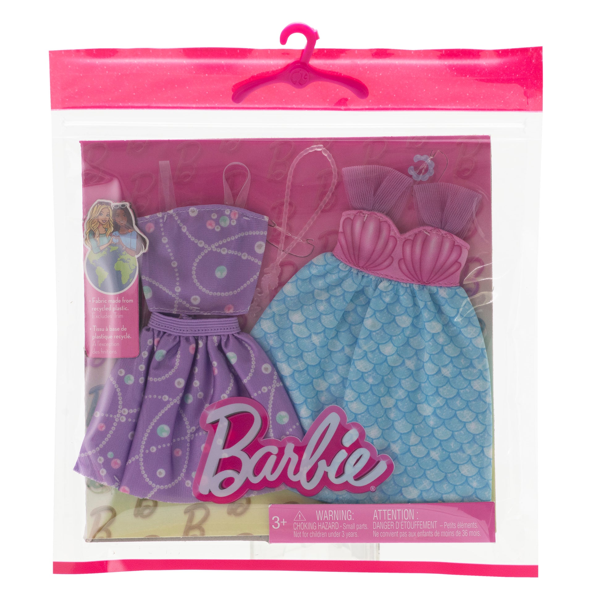 barbie fashions dress pack Barbie Fashion Pack of Doll Clothes, 1 Green & Black Zebra Print Mini Dress & 2 Accessories, 1