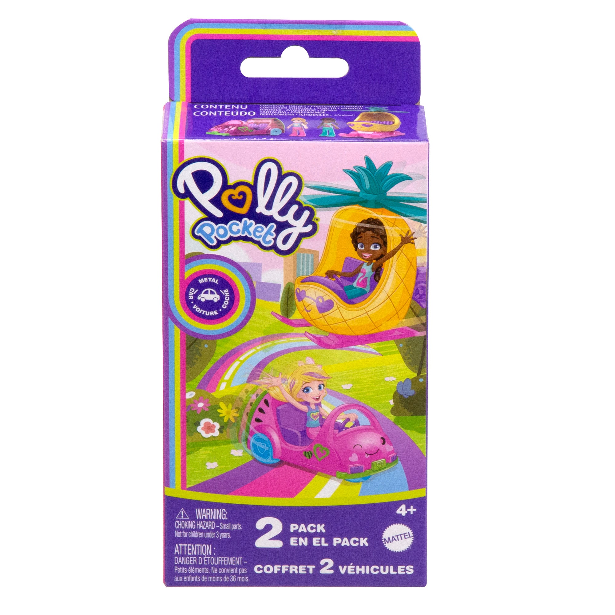 Mattel Polly Pocket Pollyville Cars 2 Pack