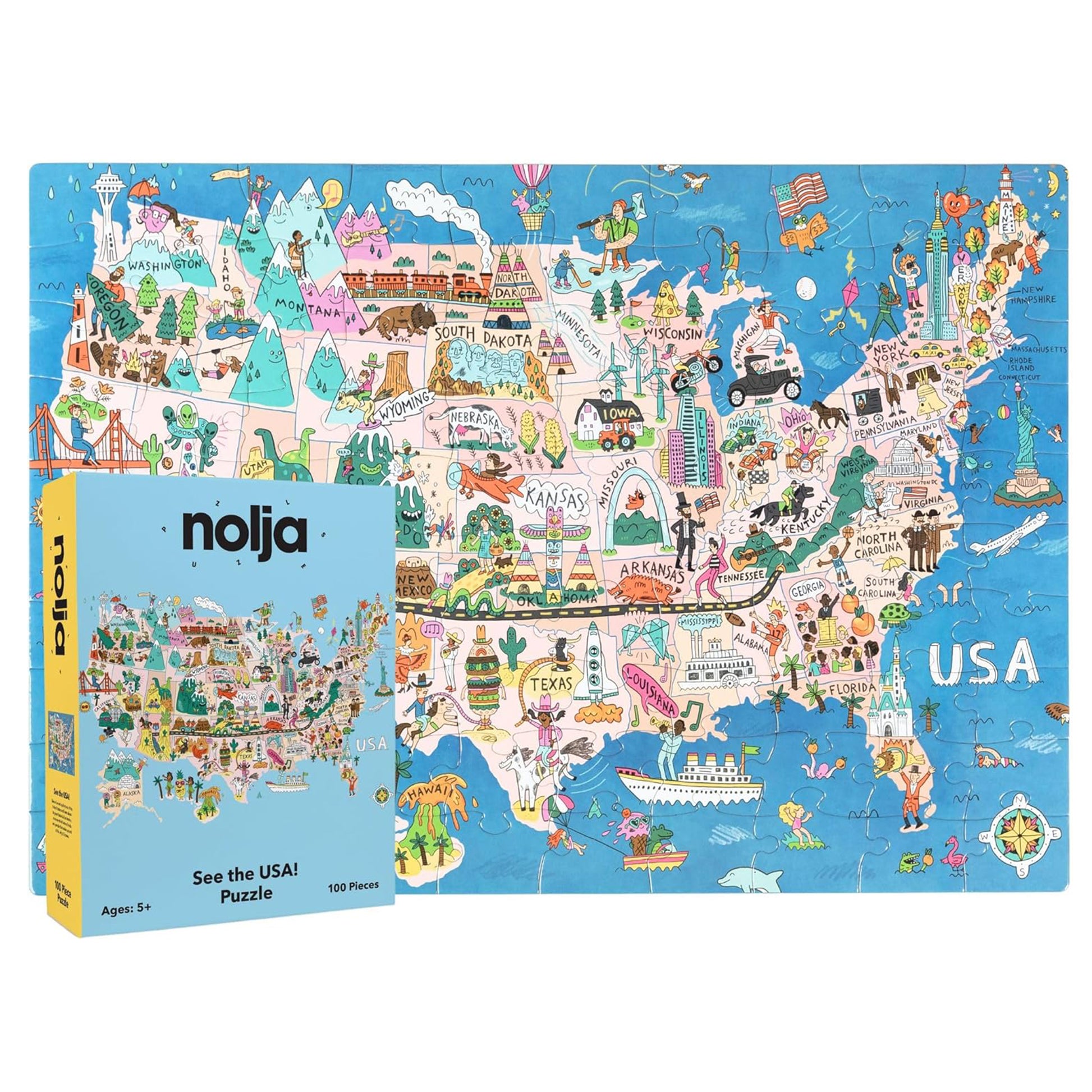 Nolja See the USA 100pc Jigsaw Puzzle