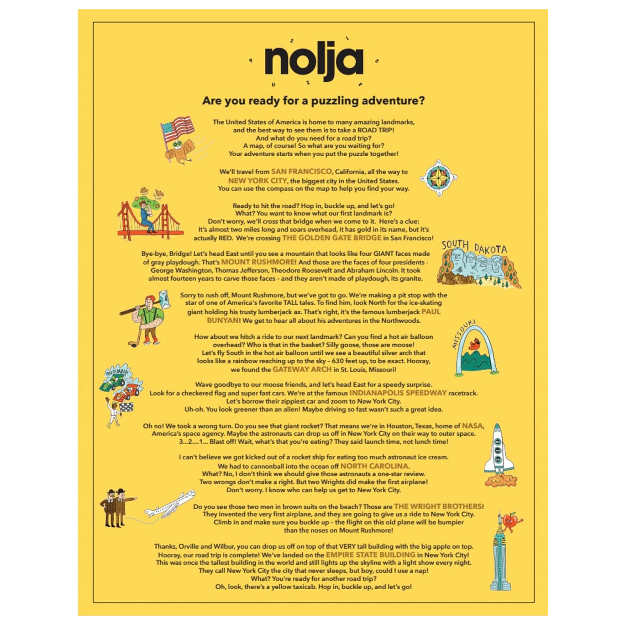 Nolja See the USA 100pc Jigsaw Puzzle