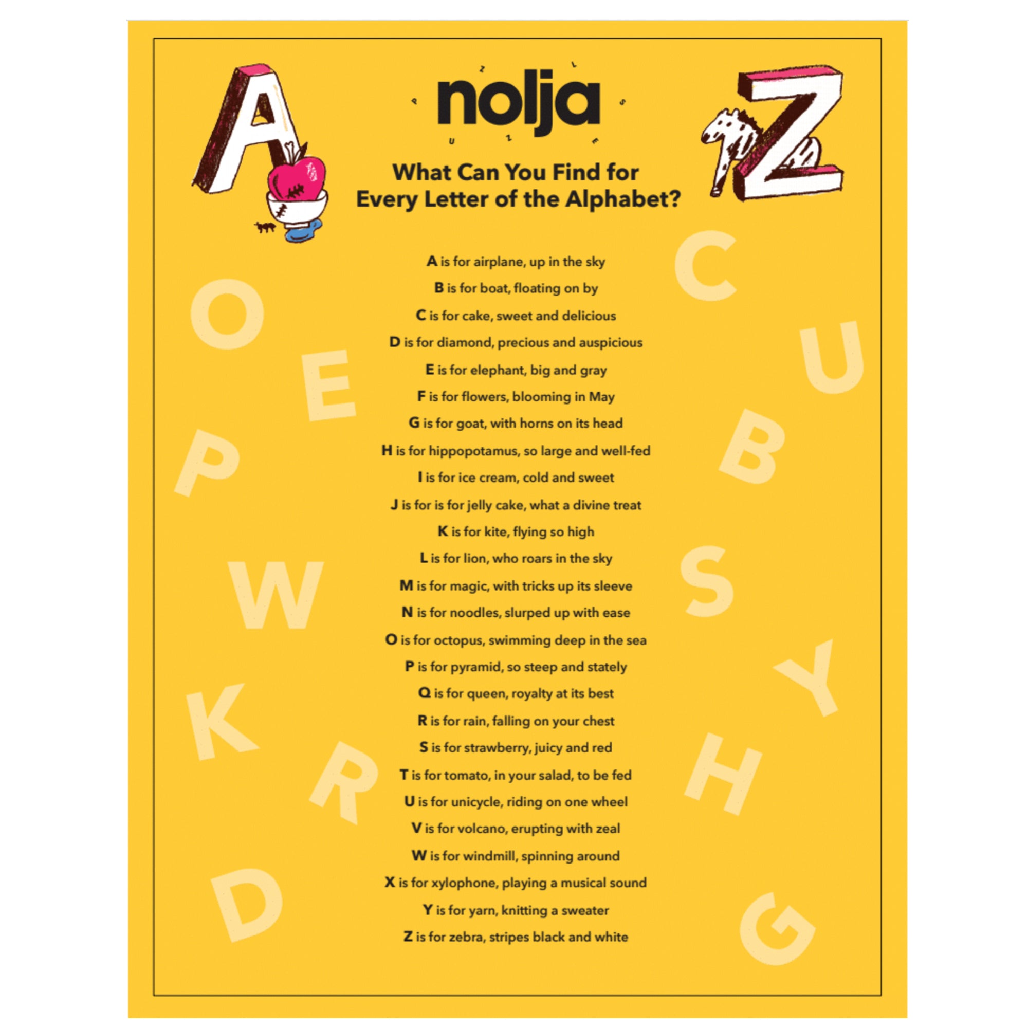 Nolja Alphabet City 36pc Jigsaw Puzzle