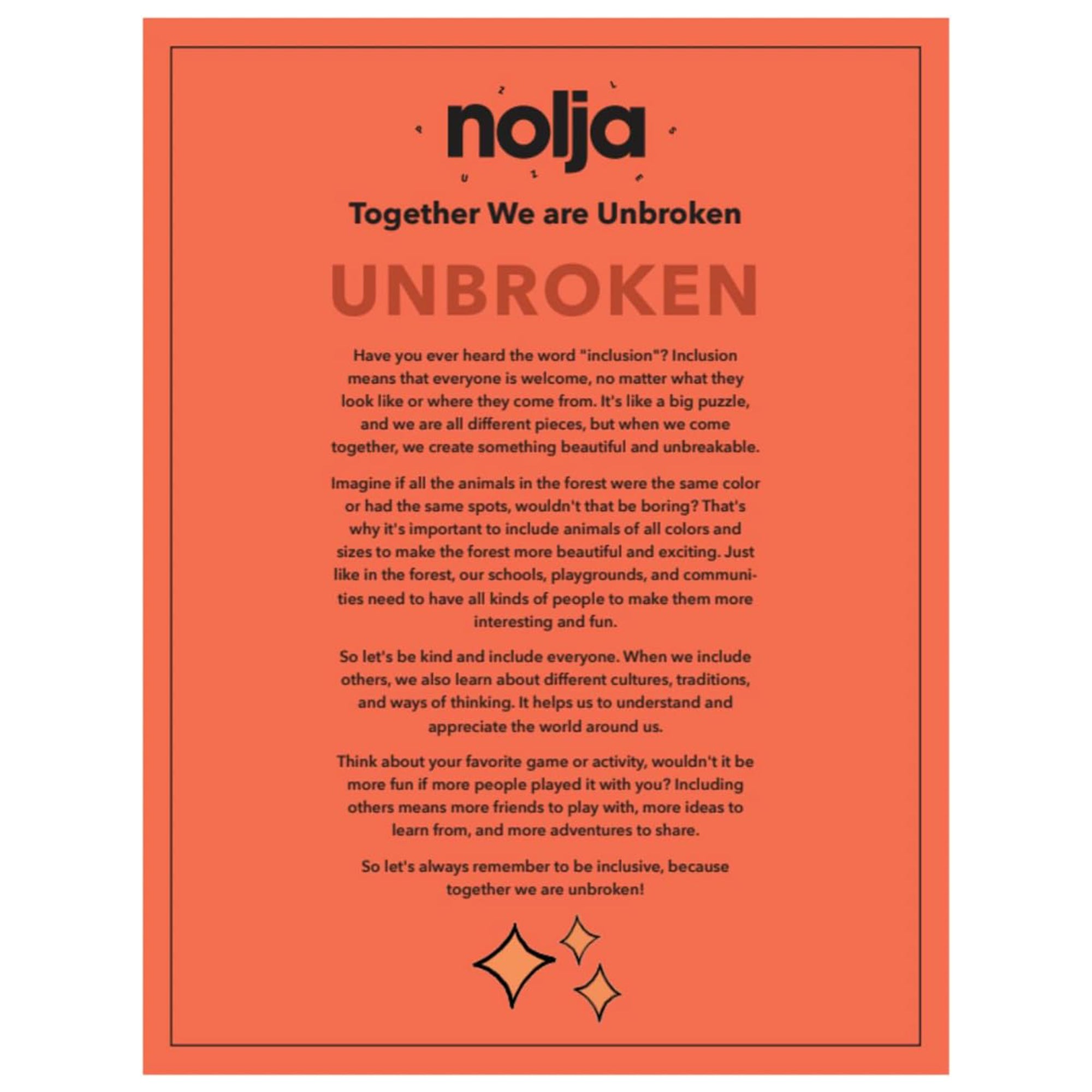 Nolja Unbroken 64pc Jigsaw Puzzle
