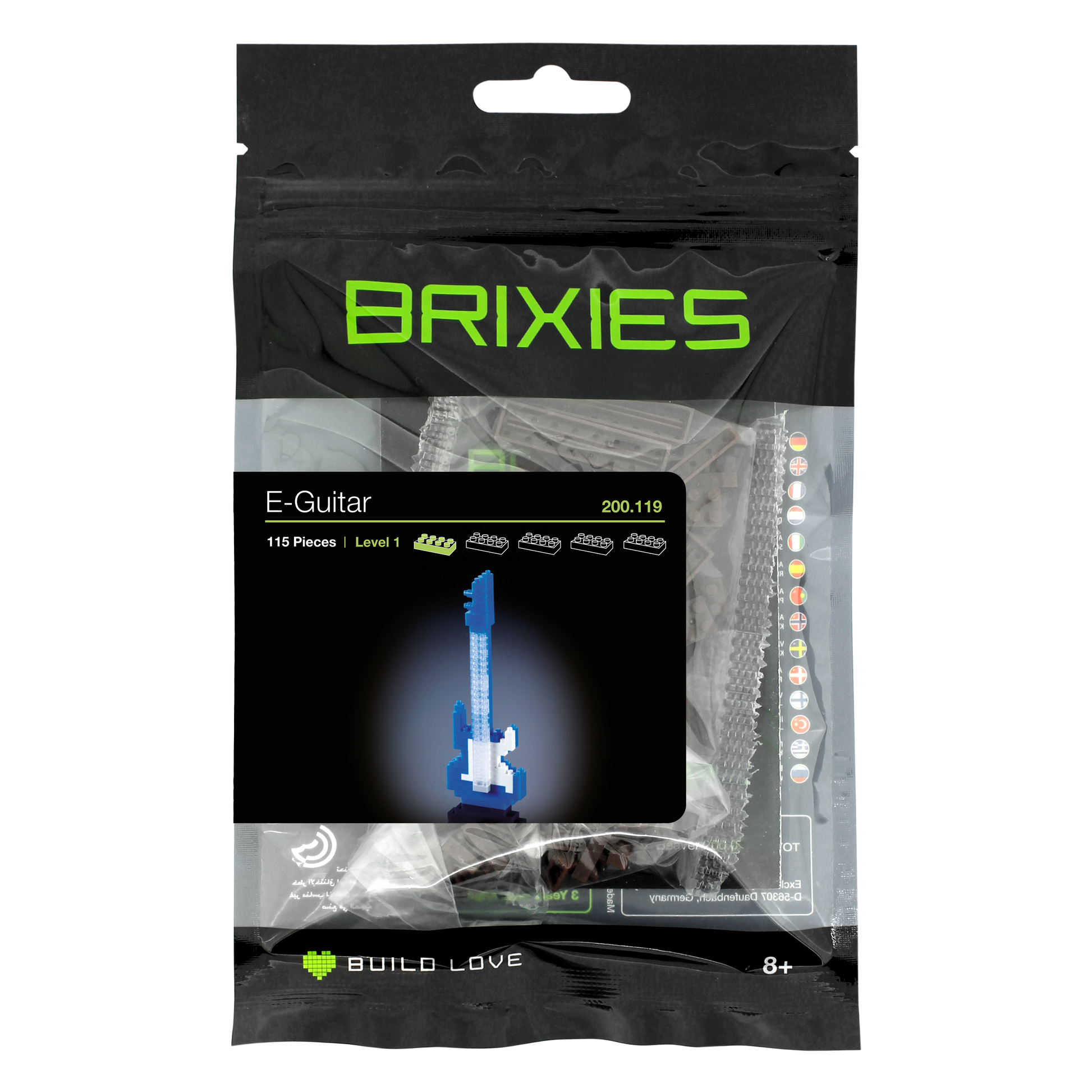 Small Zip Bag E Guitar Blue