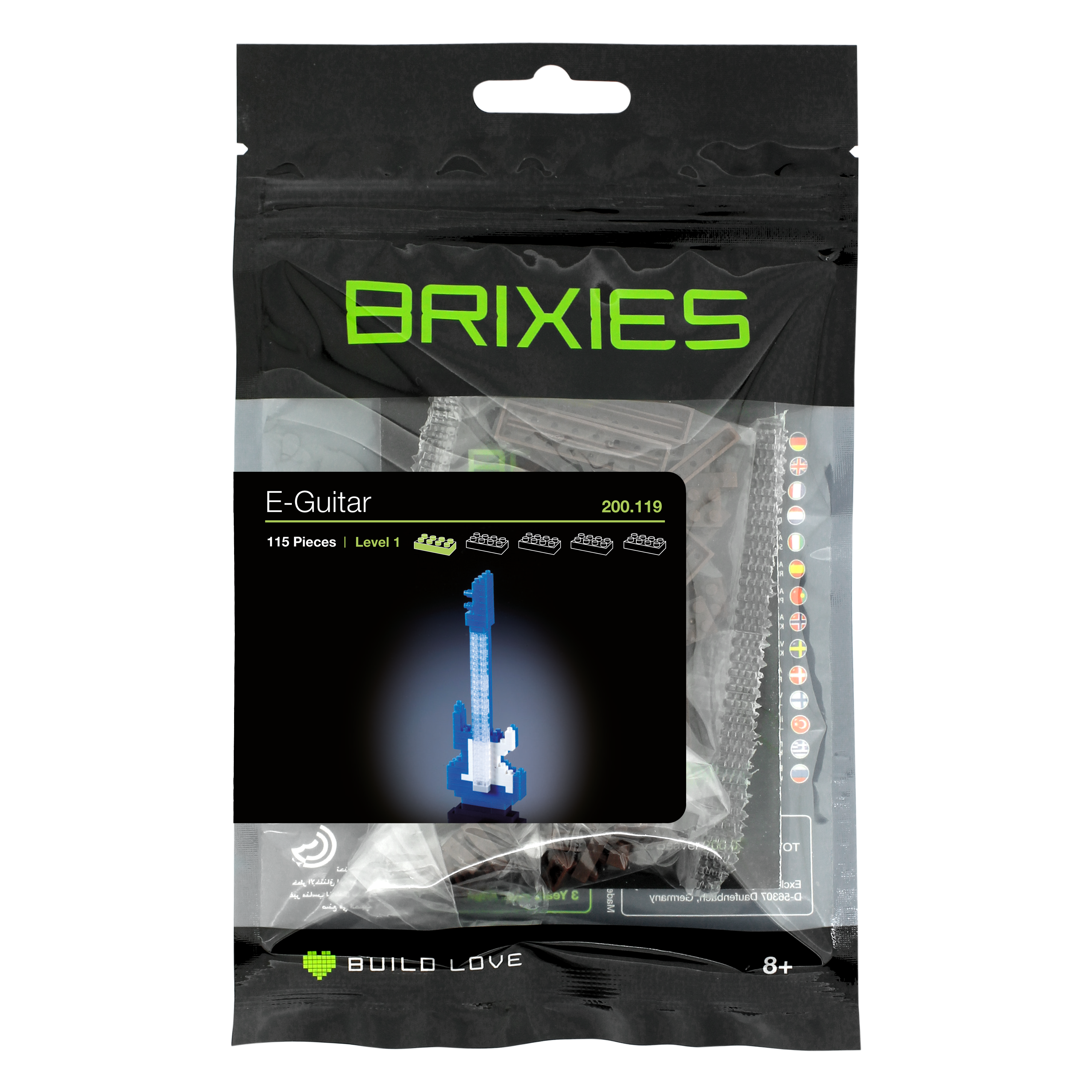 Small Zip Bag E Guitar Blue