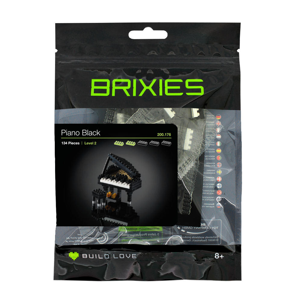 Large Zip Bag Piano Black