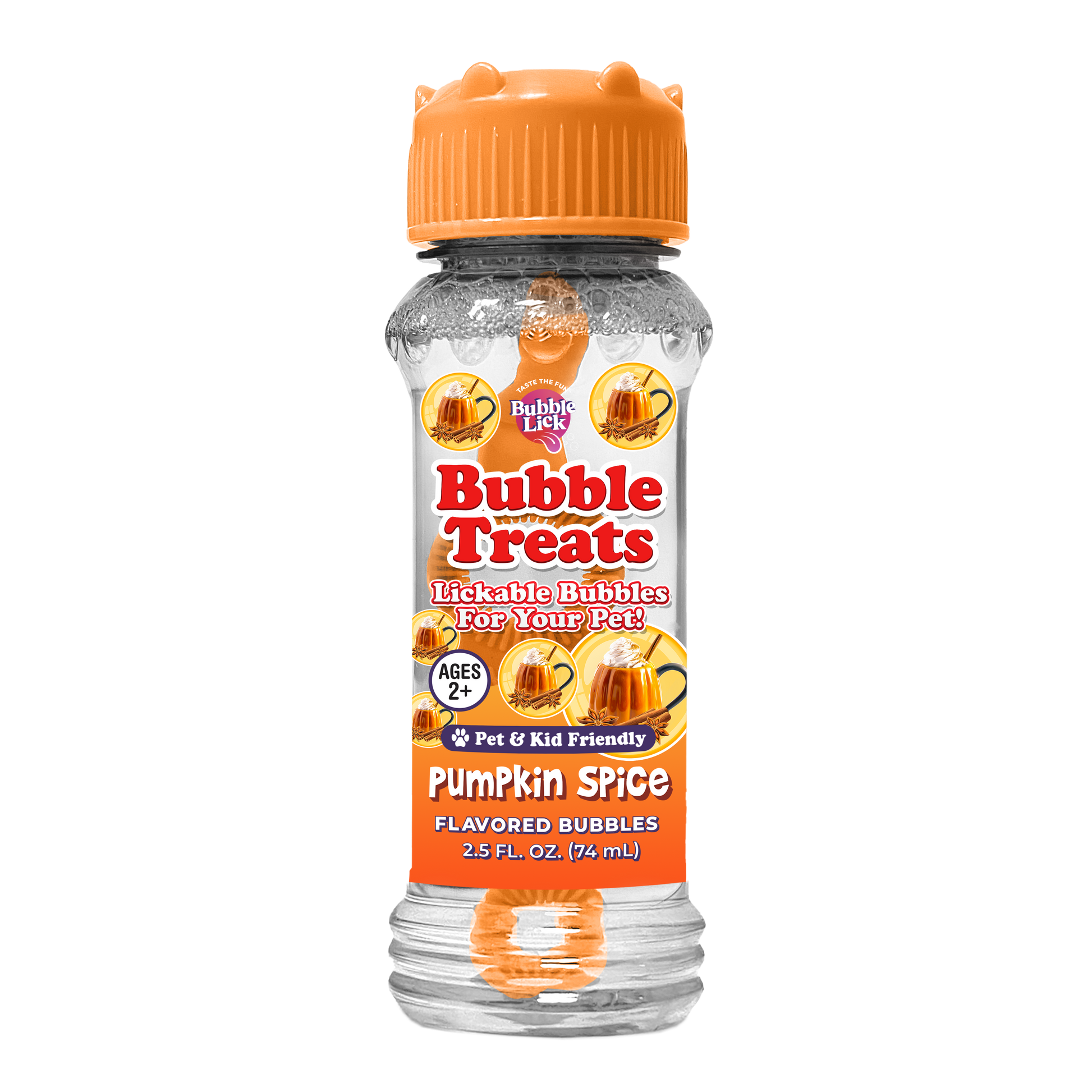 Bubblelick Bubble Treats Pumpkin Spice Flavored Bubbles