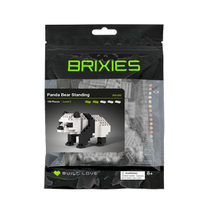 Brixies Large Zip Bag Panda Standing