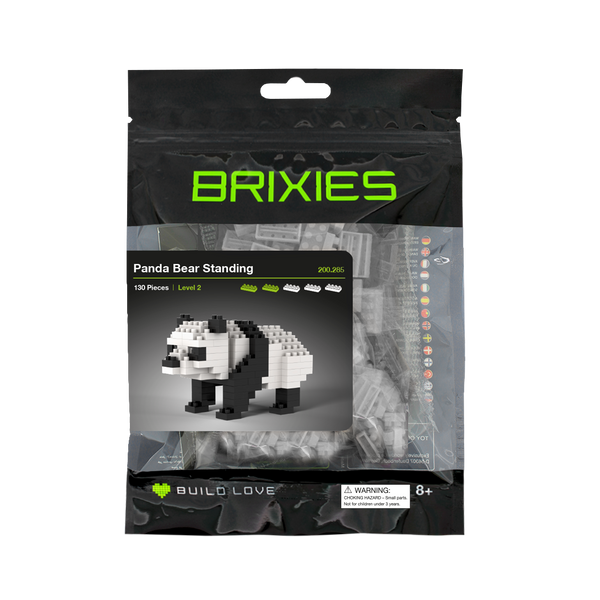 Brixies Large Zip Bag Panda Standing – Toysmith Brixies Large Zip Bag Panda Standing – Toysmith