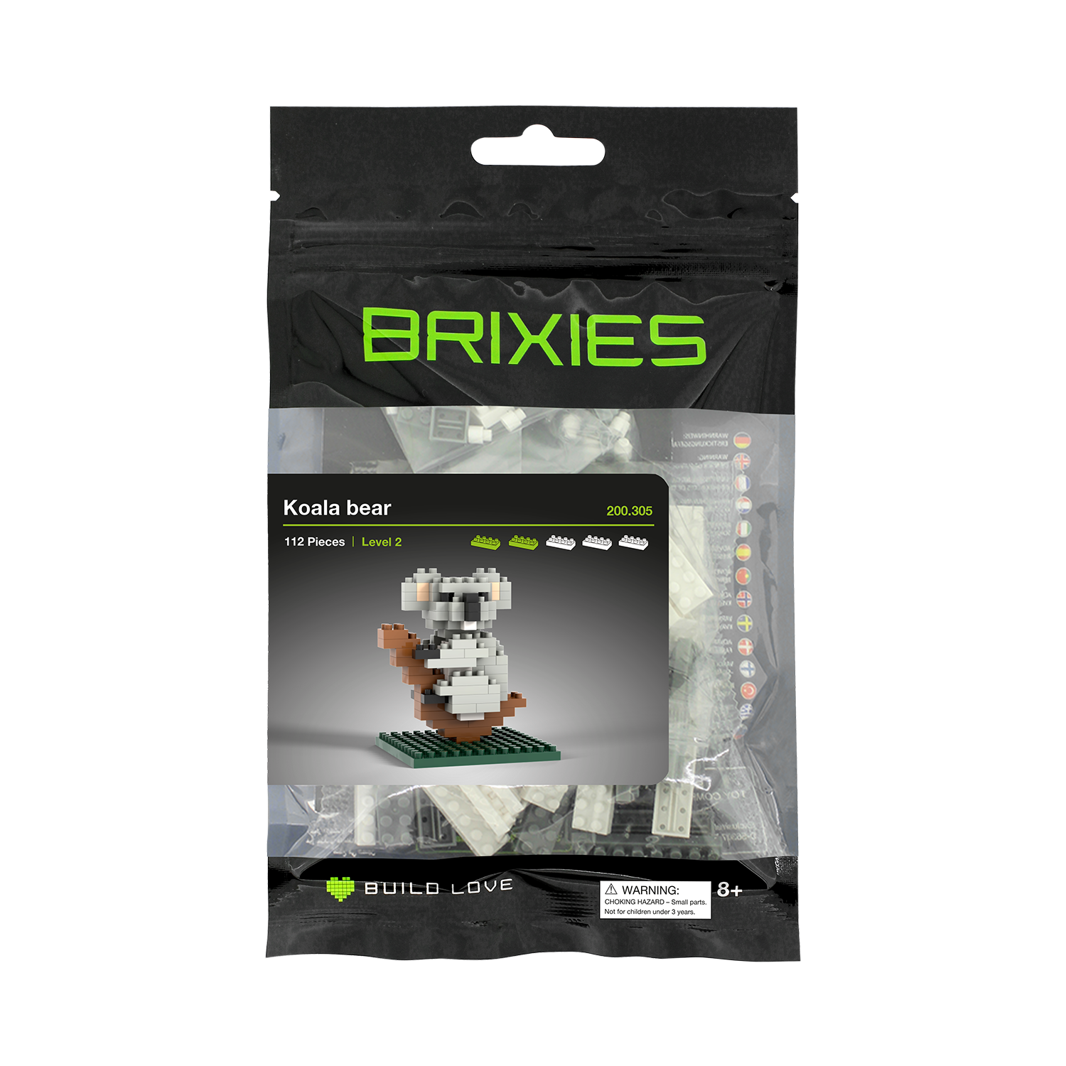 Brixies Small Zip Bag Koala