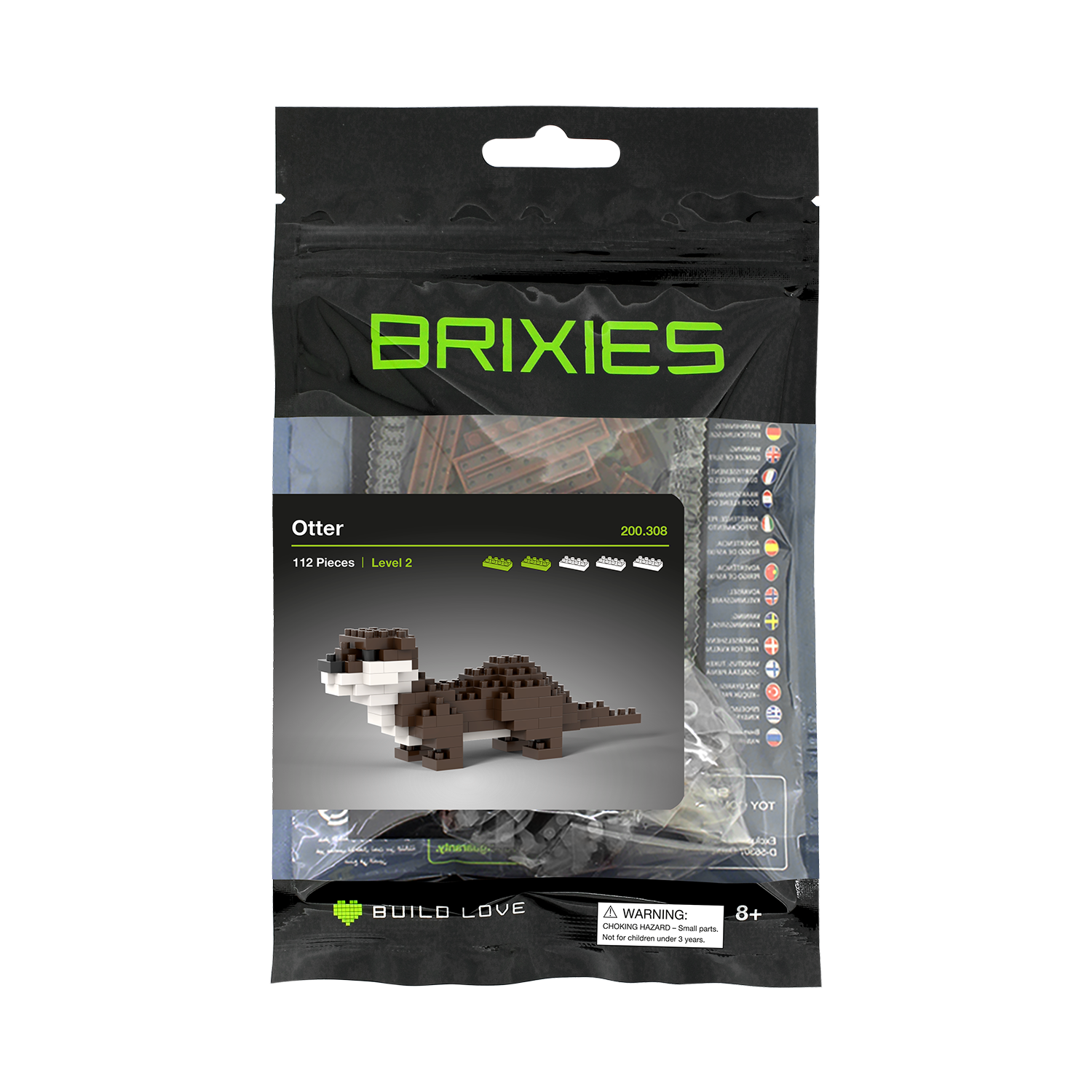 Brixies Small Zip Bag Otter