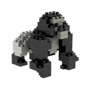 Brixies Small Zip Bag Silverback Gorilla