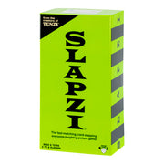A vibrant green box with bold black letters, Moose Toys Slapzi Game is a fast-paced party card-slapping picture challenge for 2–10 players, ages 8 to 98, created by the makers of Tenzi.