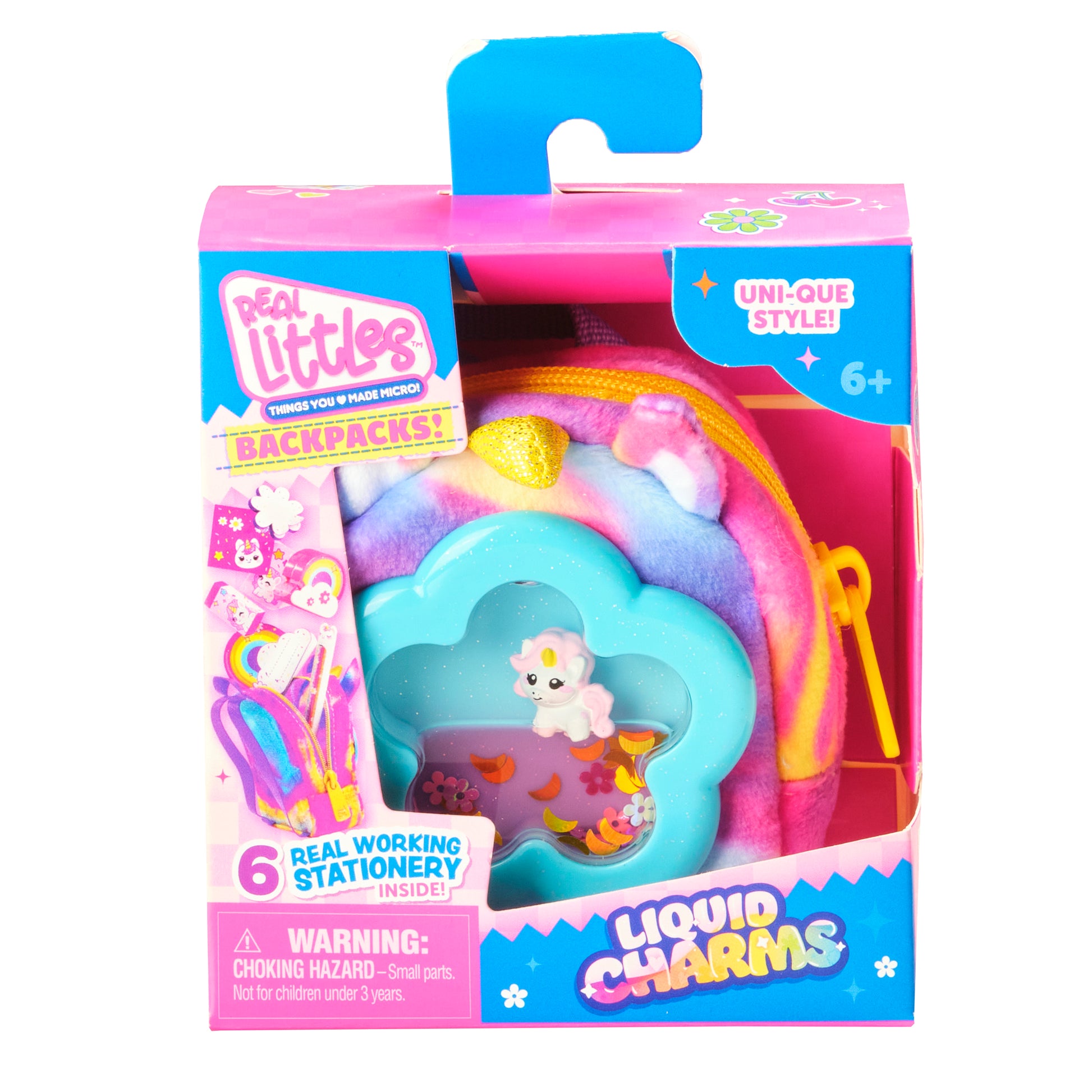 Packaged toy with a unicorn design on a white background