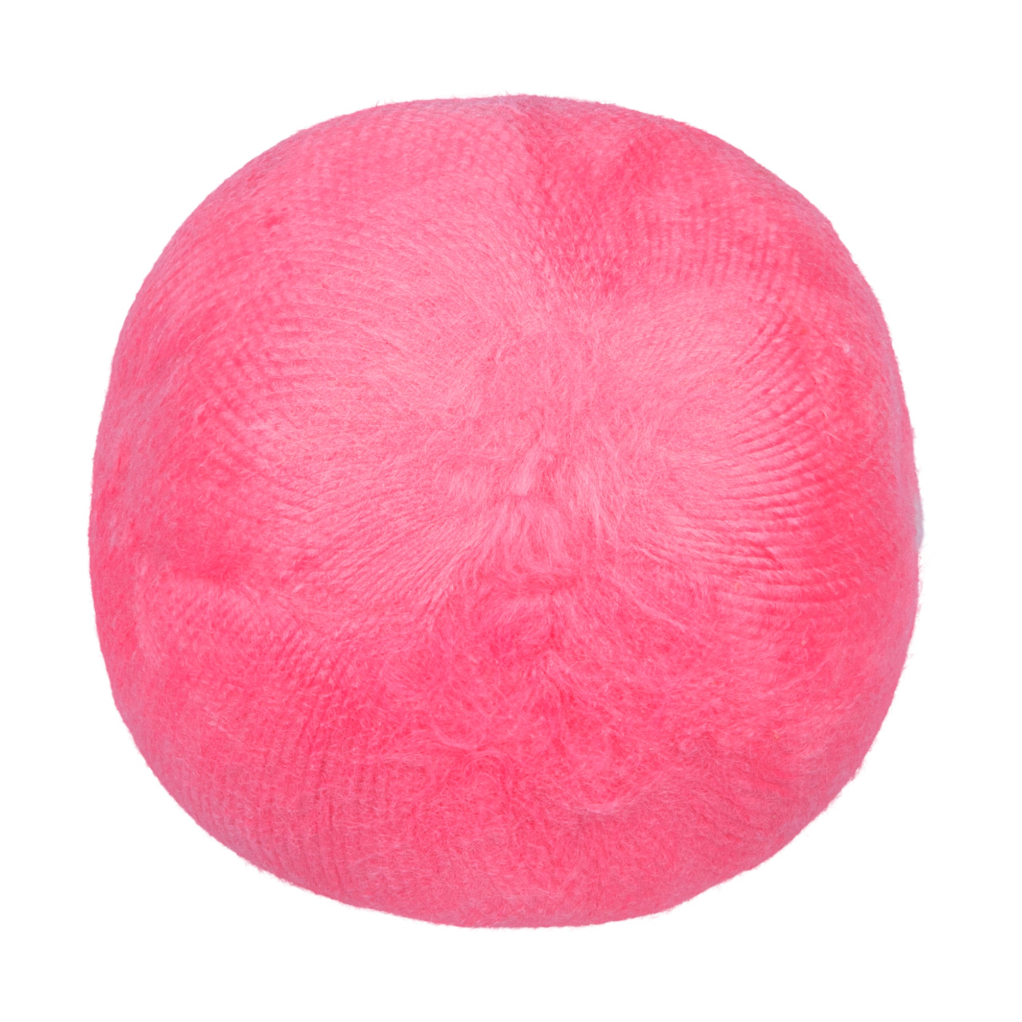 A bright pink, round, fluffy Scruff-a-Luvs Pet Scruff Playset toy resembling a soft ball of fur is displayed against a white background.