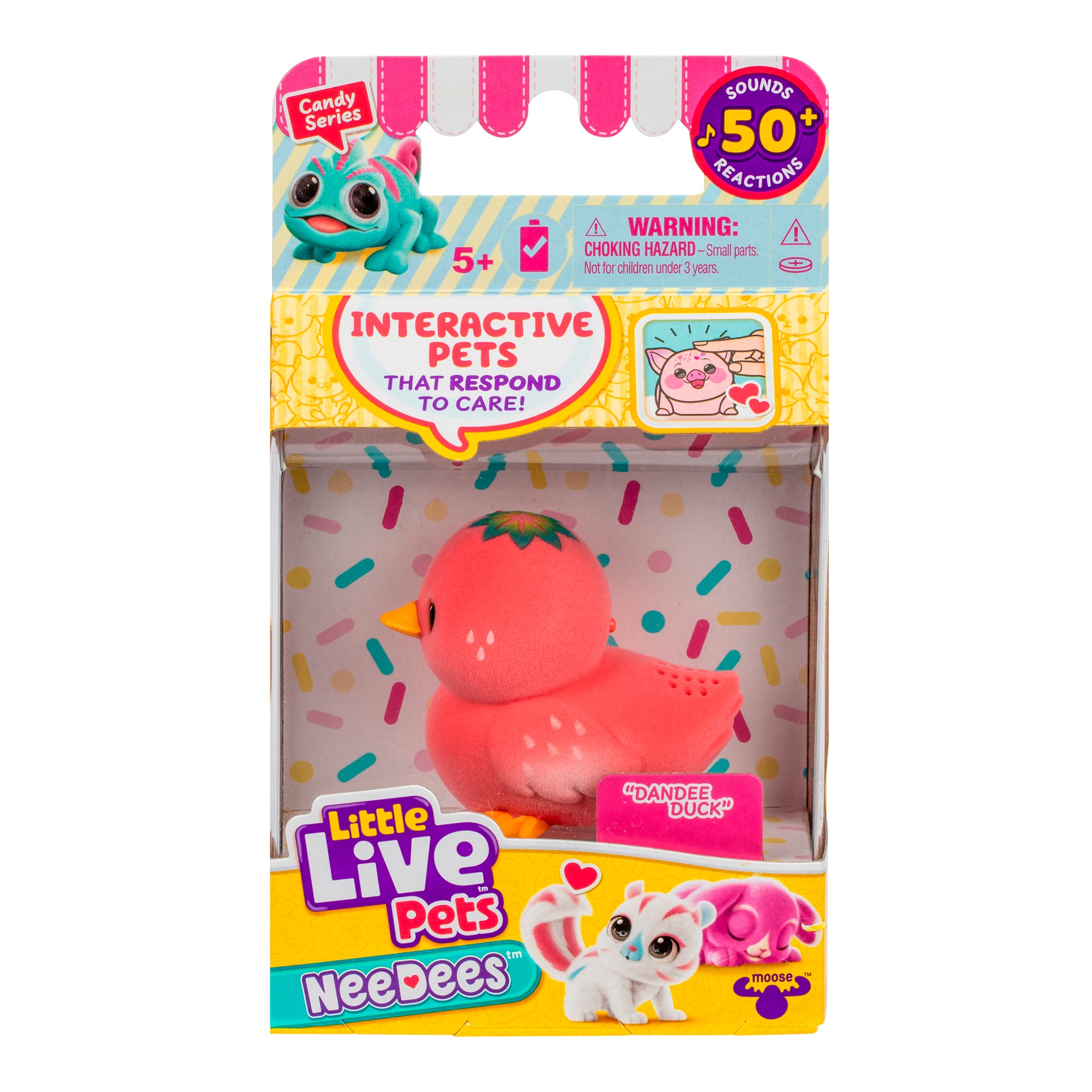 Little Live Pets NeeDees packaging of "Dandee Duck"