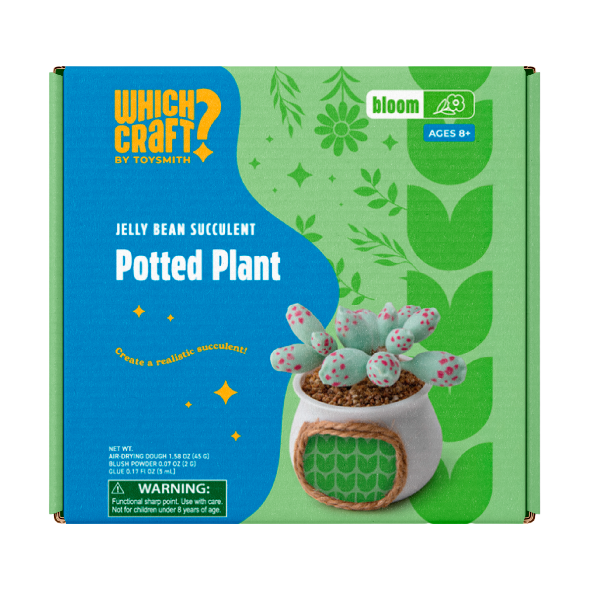 The Which Craft Jelly Bean Succulent Potted Plant kit lets you make a pastel, handmade faux plant with air-dry materials. This DIY décor kit by Which Craft is ideal for ages 8 and up.