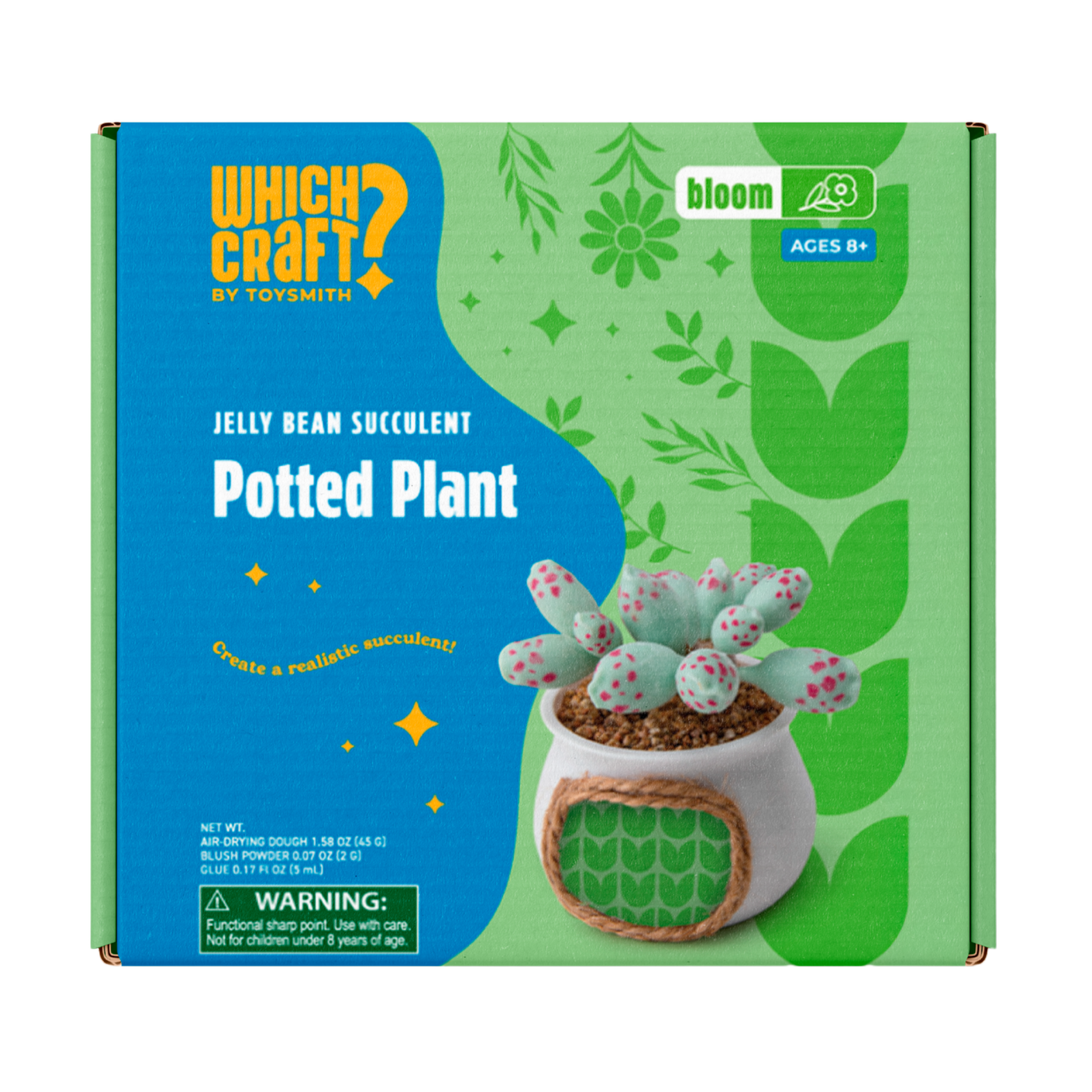 The Which Craft Jelly Bean Succulent Potted Plant kit lets you make a pastel, handmade faux plant with air-dry materials. This DIY décor kit by Which Craft is ideal for ages 8 and up.