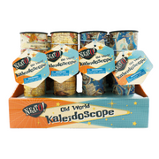 The Neato! Old World Kaleidoscope showcases vintage map and celestial designs with classic Neato! branding—a tribute to the timeless tradition of vintage-inspired kaleidoscopes.