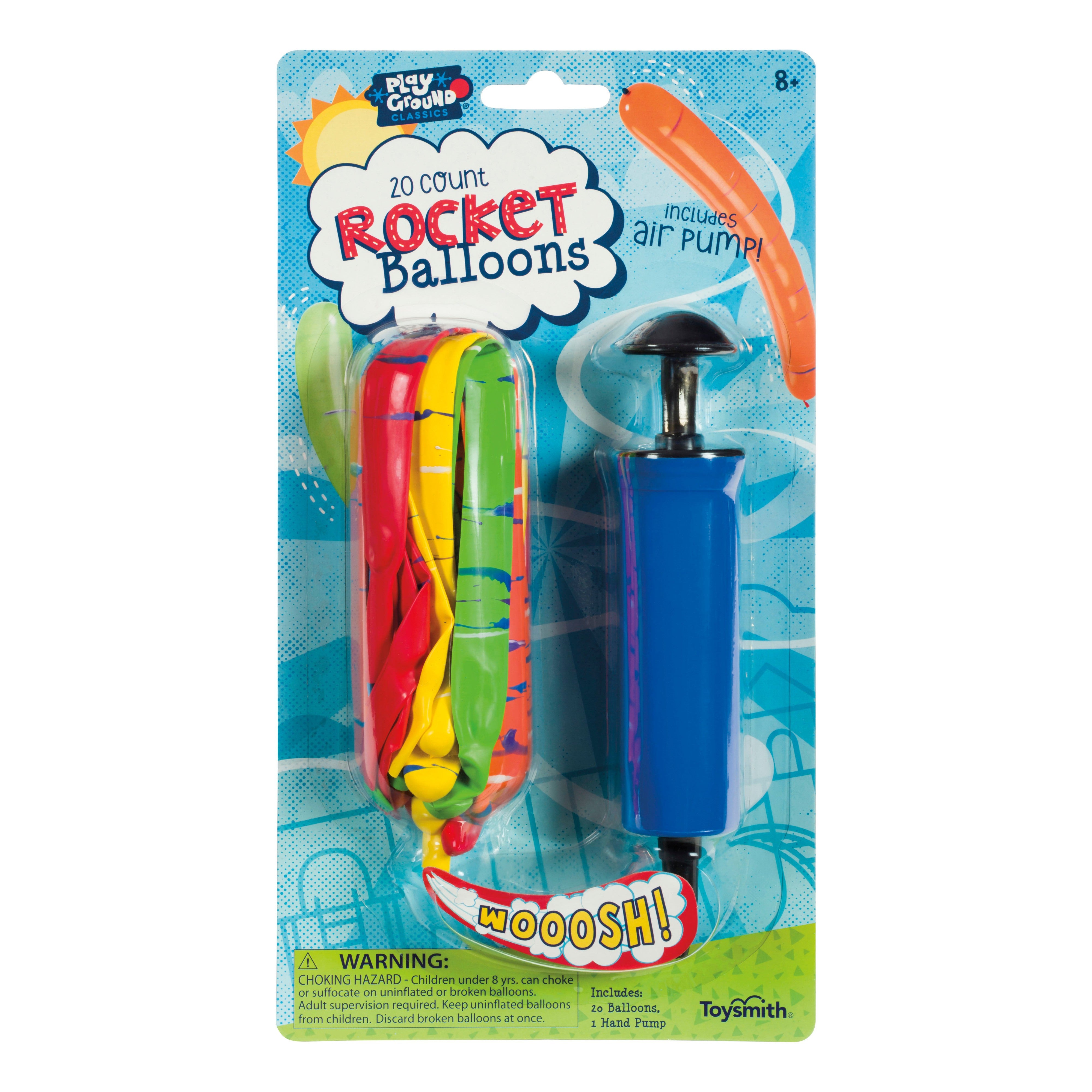 Playground Classics 20 Count Rocket Balloons Set
