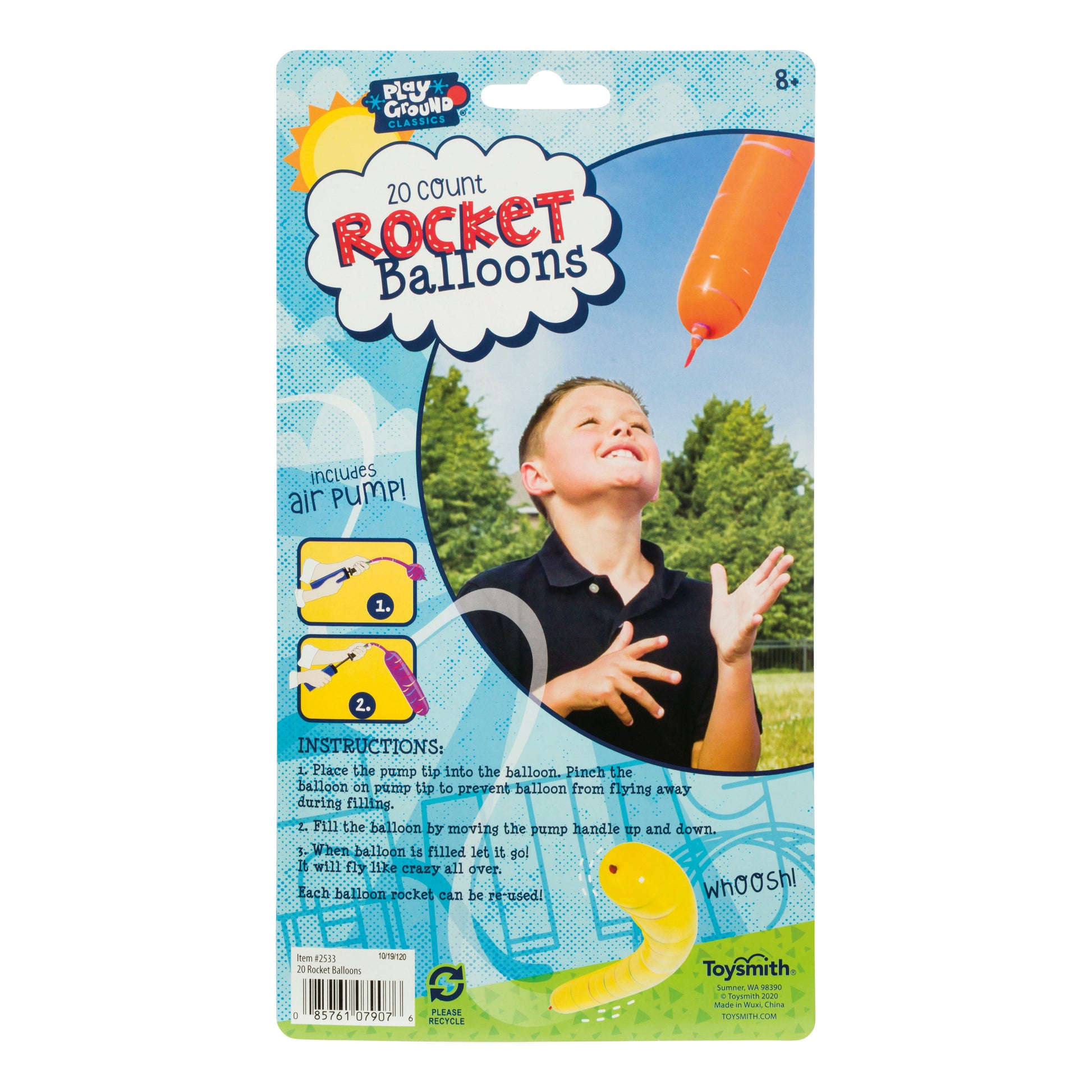 Playground Classics 20 Count Rocket Balloons Set
