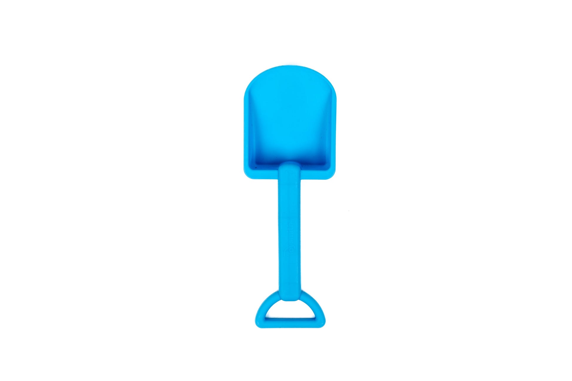 The Toysmith 6pc Set Ship Sand Bucket Set by Toysmith features a bright blue plastic shovel with a rectangular scoop—ideal for sandcastles or beach play—displayed on a plain white background.