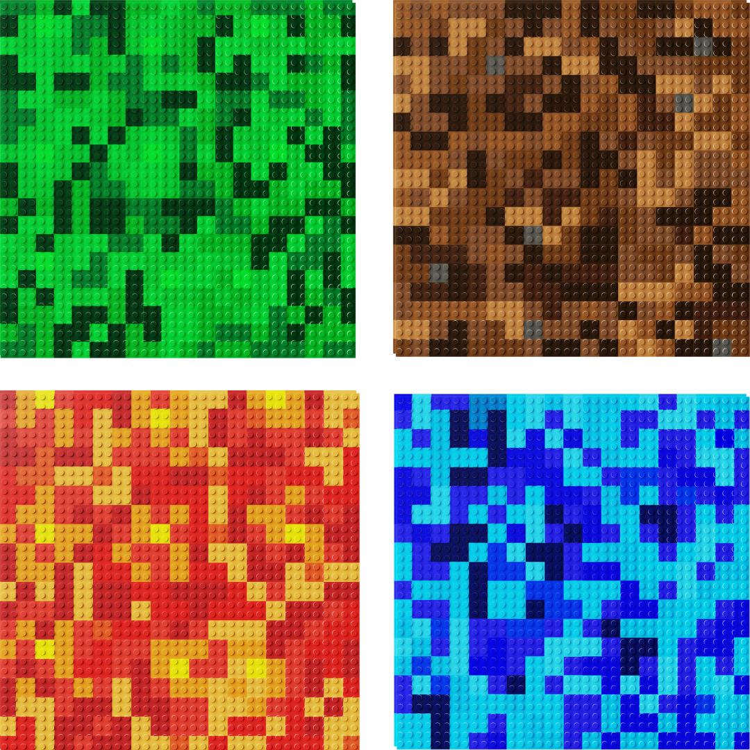 Slab Dream Lab 4-Pack Mosaic Solids Baseplate