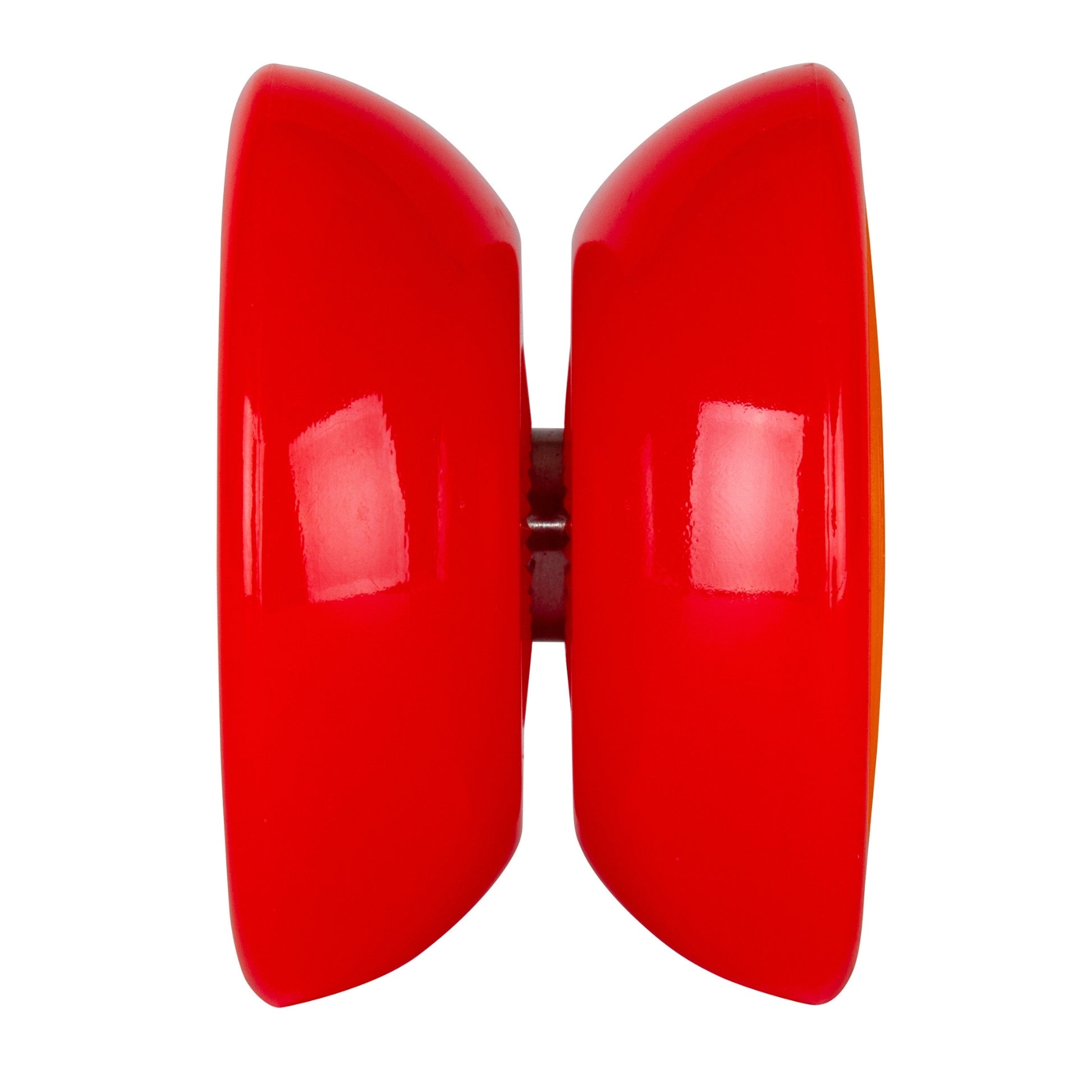 The Duncan Butterfly XT Yo-Yos by Duncan feature two symmetrical, rounded red cups connected by a central axle—a classic butterfly yo-yo designed for tricks, shown against a white background.