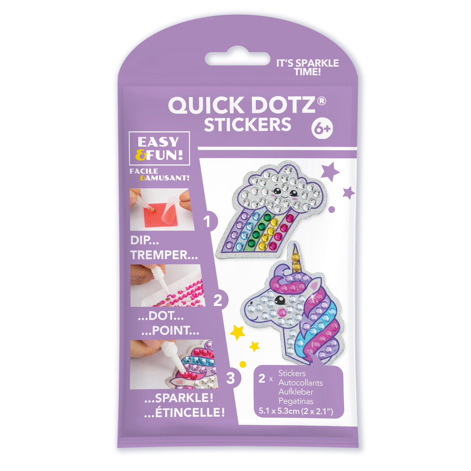 BIG DOTZ ® Stickers Pack 6 - Rainbow Unicorn