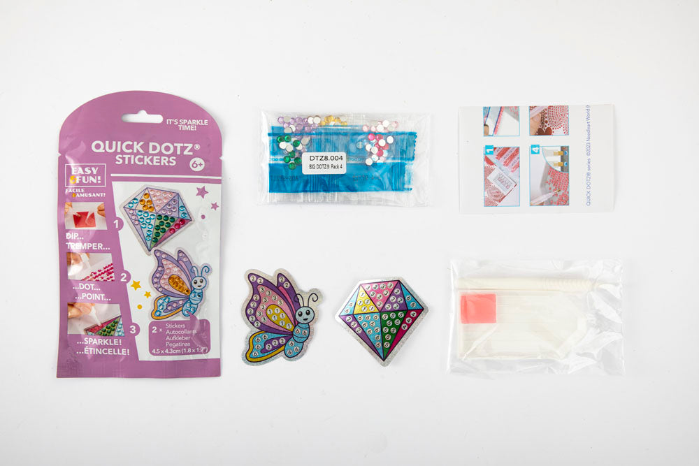 Diamond Dotz BIG DOTZ Sticker Pack 4 - Butterfly Sparkle_Kit