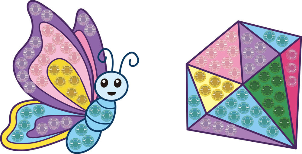Diamond Dotz BIG DOTZ Sticker Pack 4 - Butterfly Sparkle-Product