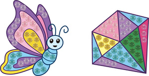 Diamond Dotz BIG DOTZ Sticker Pack 4 - Butterfly Sparkle-Product