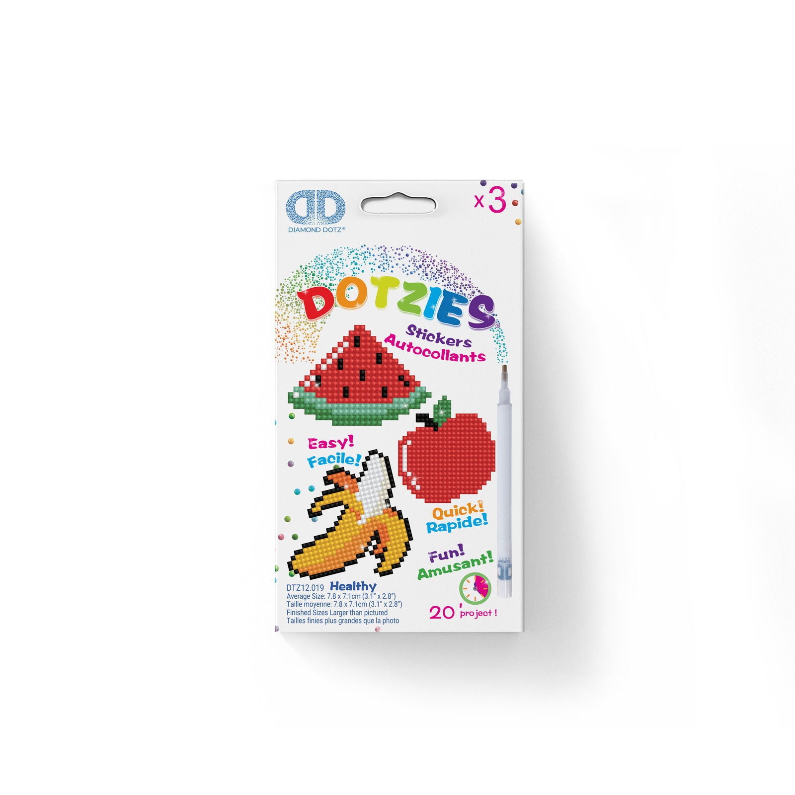 Diamond Dotz Dotzies Stickers - Healthy