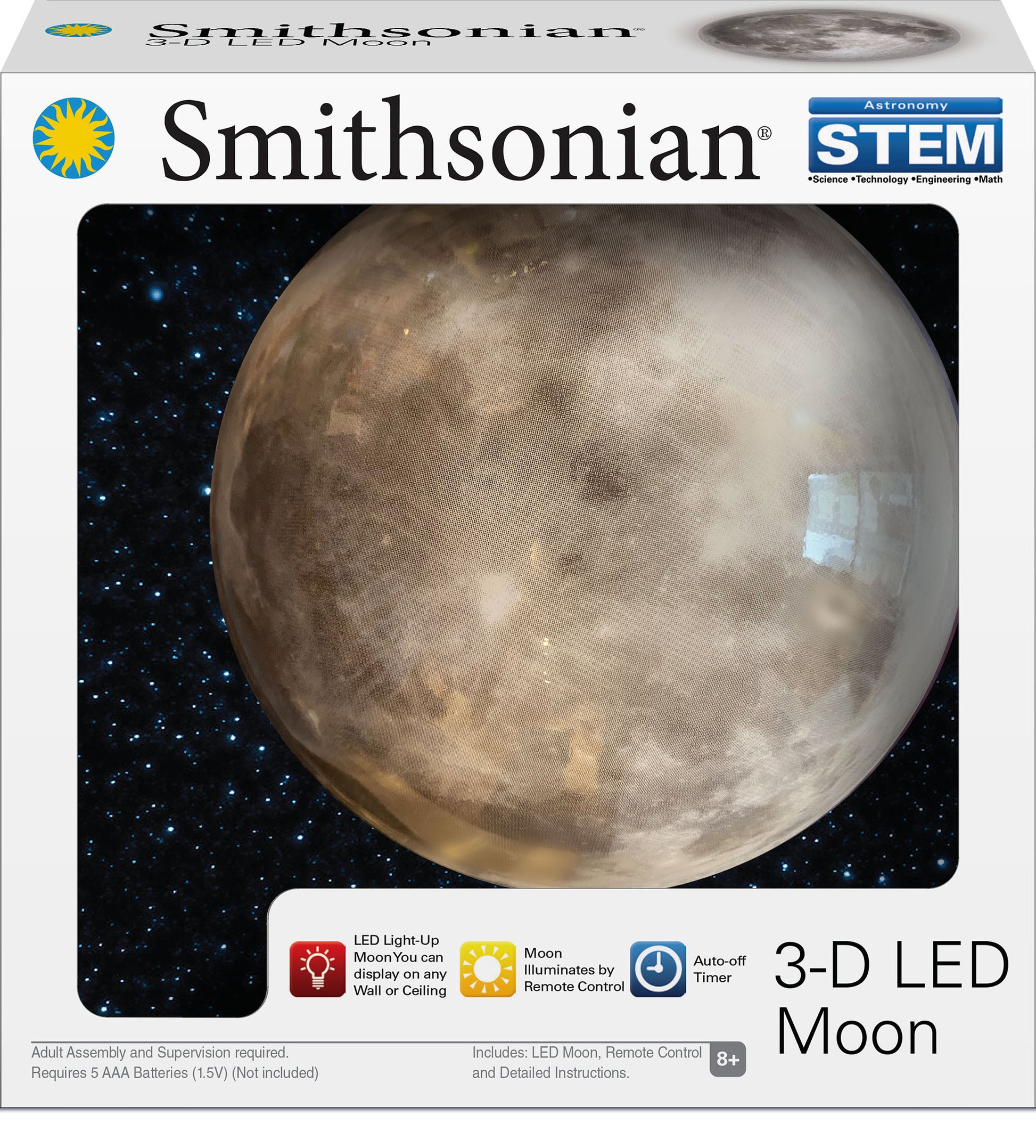 Smithsonian 3D LED 7in Moon
